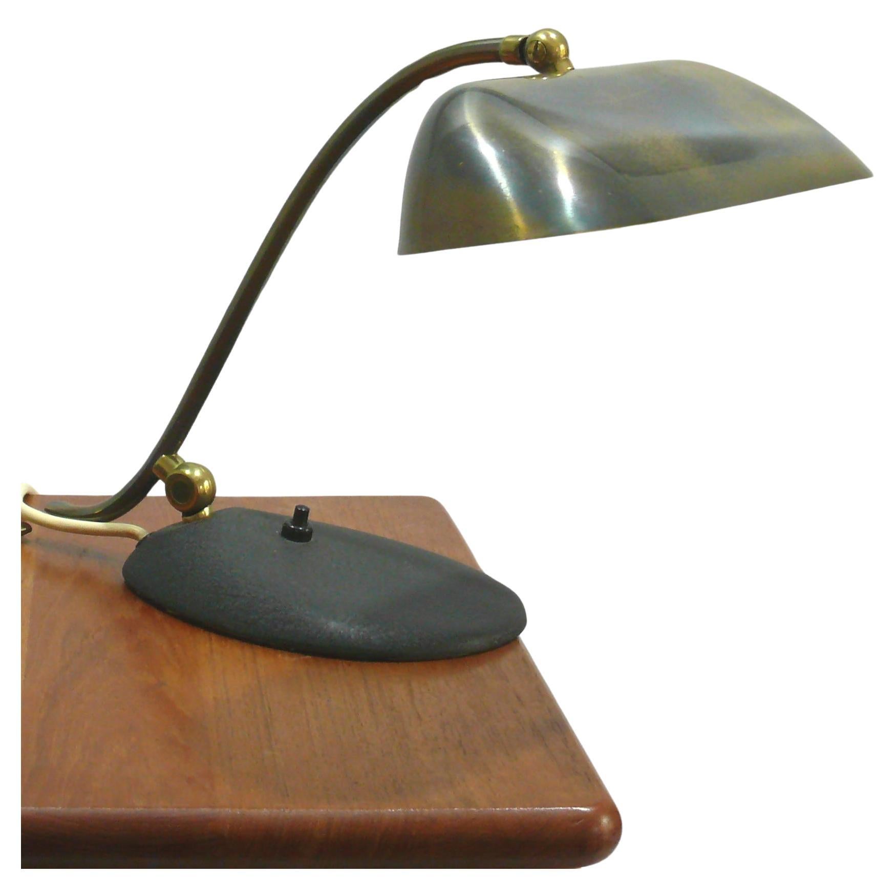Lampe de piano en laiton du milieu du siècle, 1960 en vente