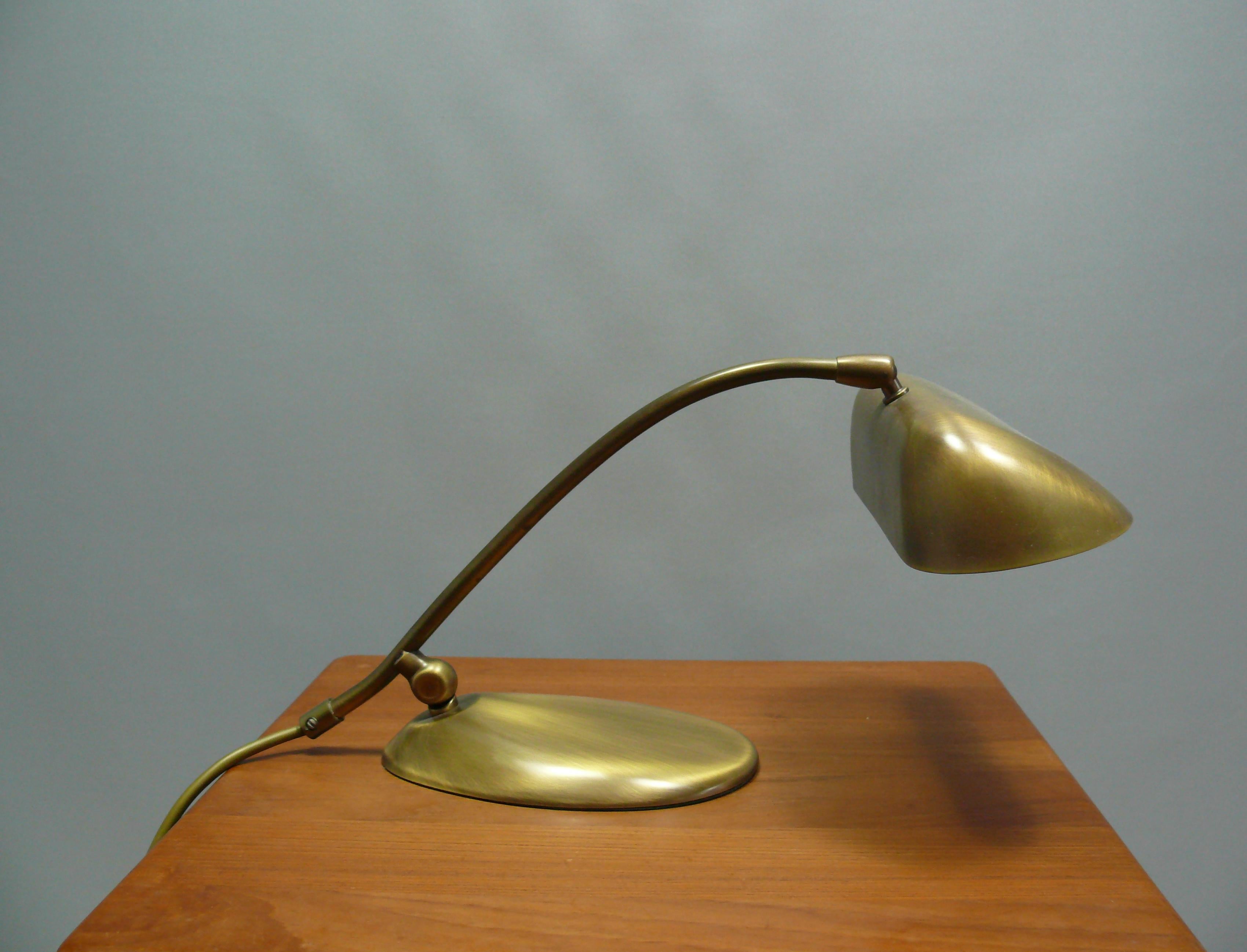 Mid-Century Modern Midcentury Brass Piano Lamp, JBS - Germany 1960s For Sale