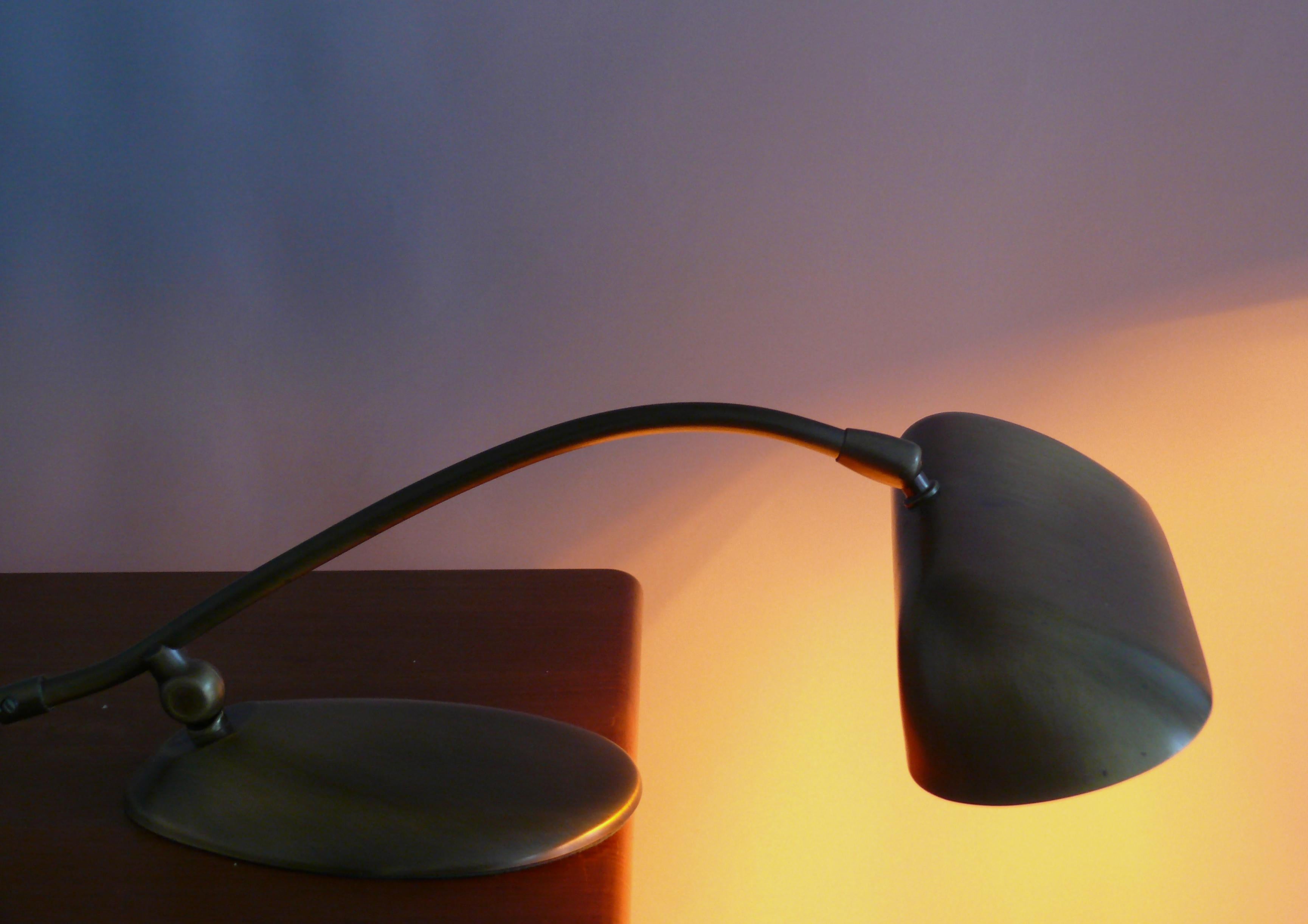 Mid-20th Century Midcentury Brass Piano Lamp, JBS - Germany 1960s For Sale