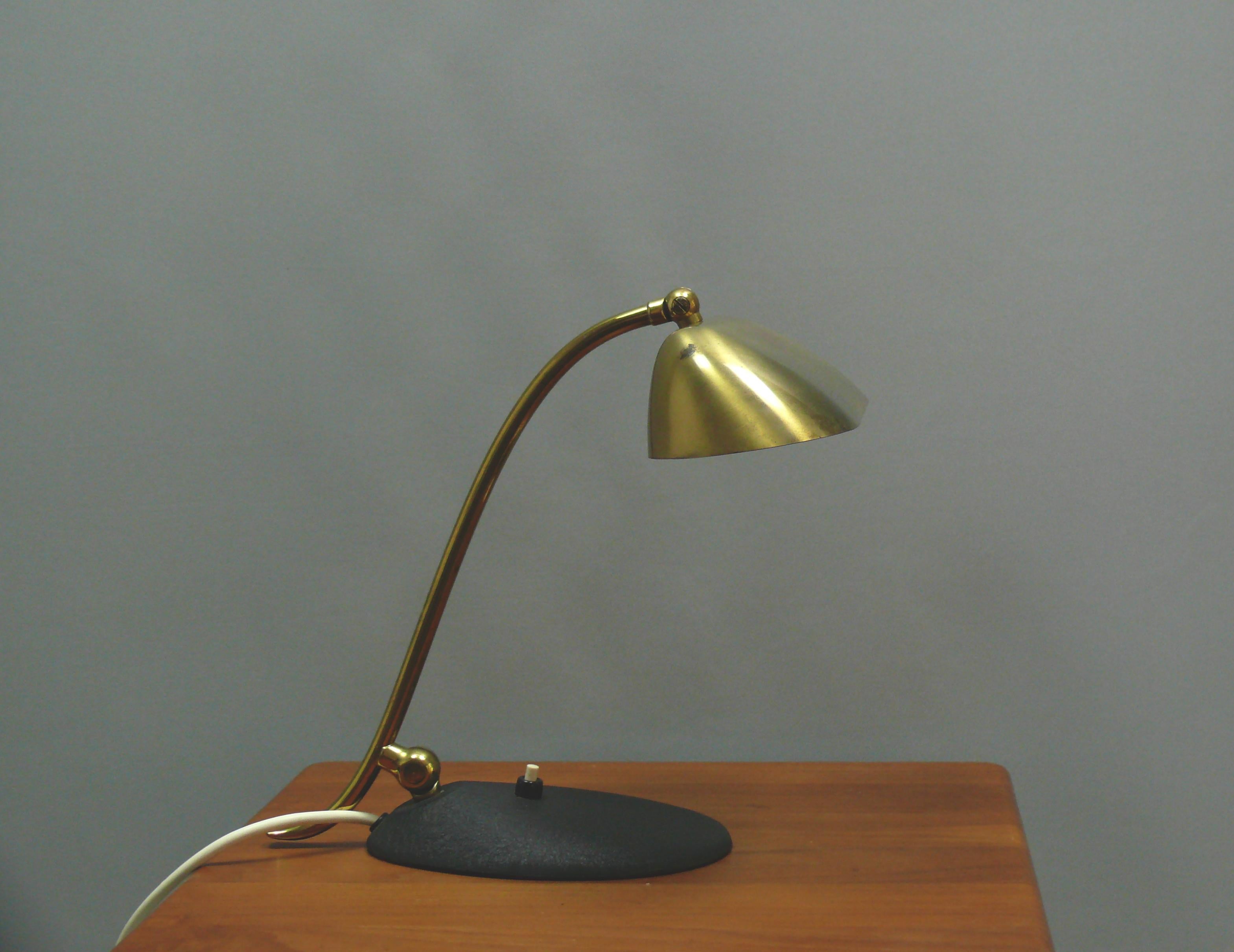 Mid-Century Modern Lampe de piano en laiton du milieu du siècle, Joseph Brumberg, Allemagne, années 1950 en vente