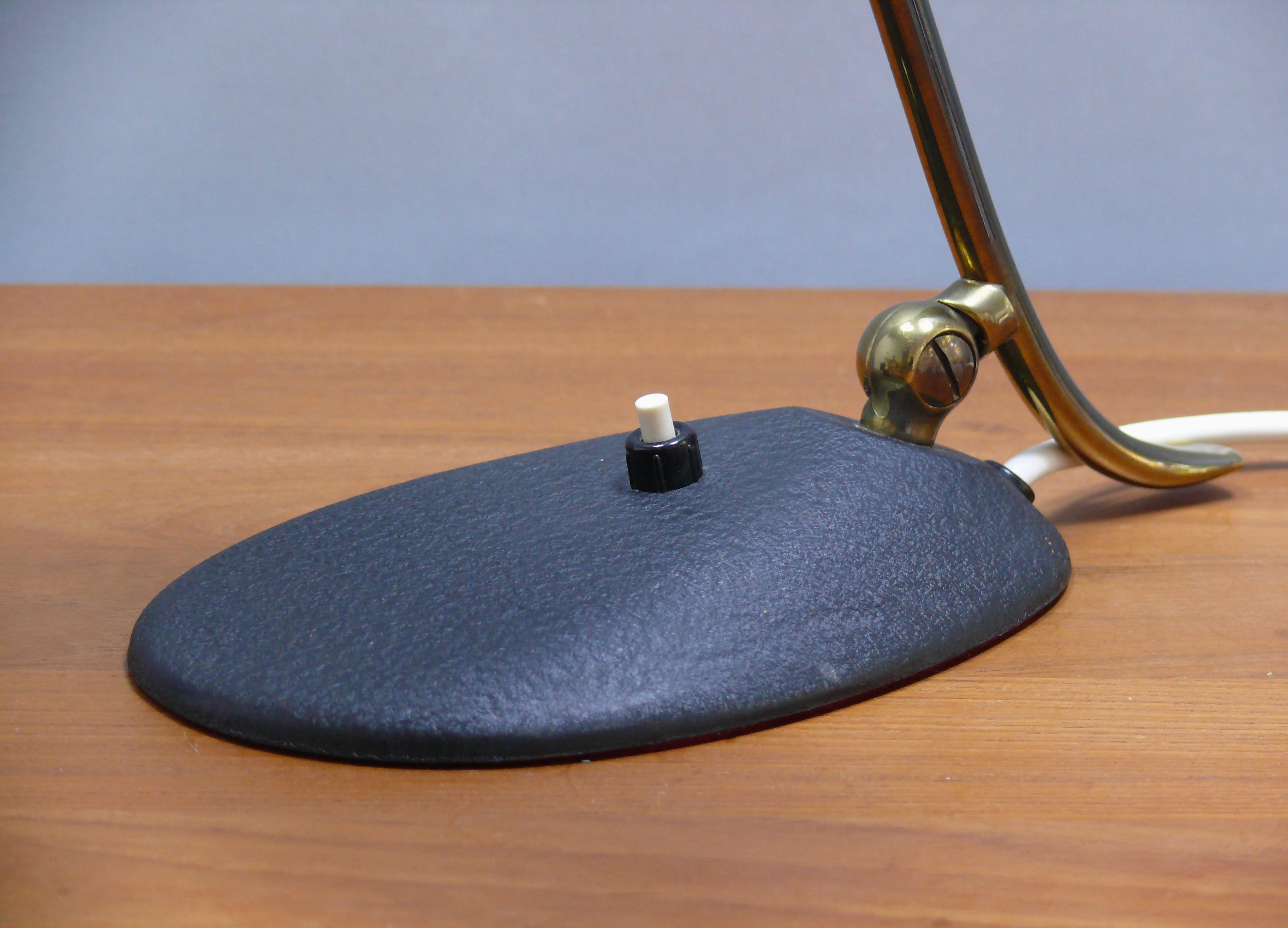 Lampe de piano en laiton du milieu du siècle, Joseph Brumberg, Allemagne, années 1950 en vente 1