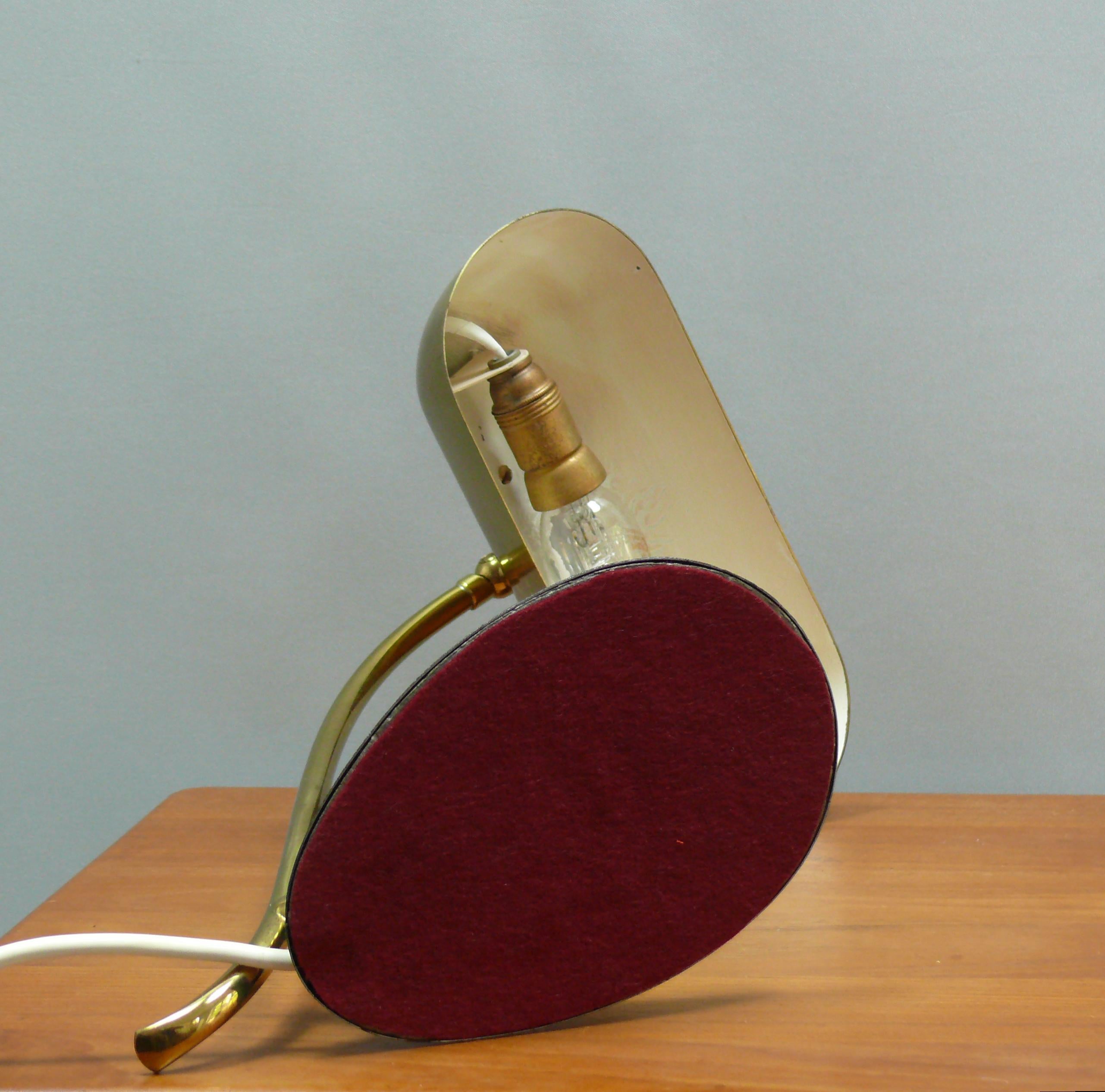 Lampe de piano en laiton du milieu du siècle, Joseph Brumberg, Allemagne, années 1950 en vente 2