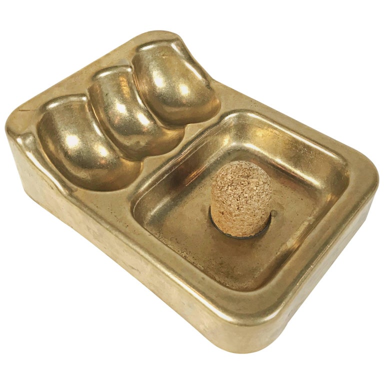 Midcentury Brass Pipe Holder Ashtray, 1950s, Austria For Sale at 1stDibs