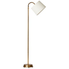 Retro Midcentury Brass Reading Floor Lamp