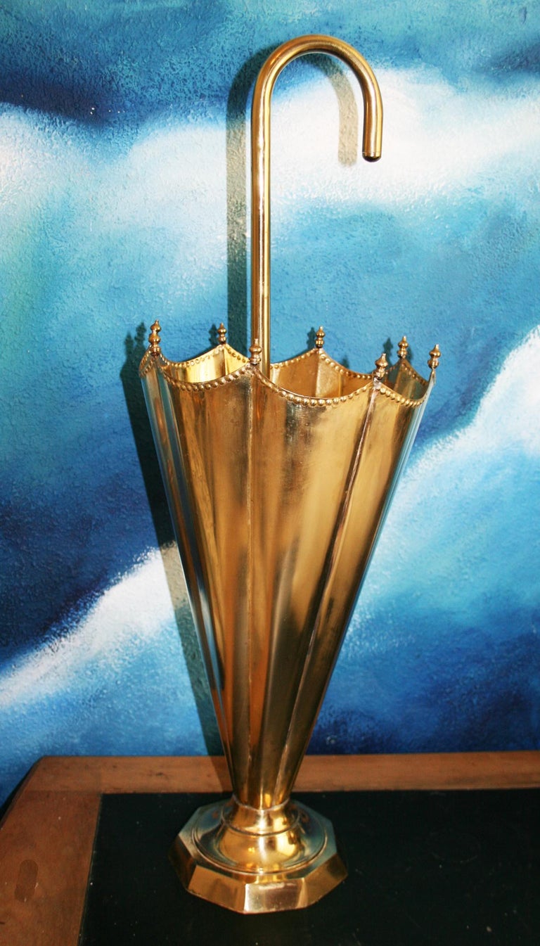 Midcentury Brass Stand in the Form of an Umbrella, Italian, 1950s at