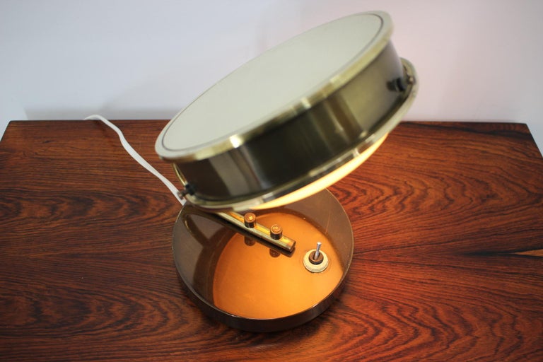 Midcentury Brass Table Lamp, 1950s In Good Condition For Sale In Praha, CZ
