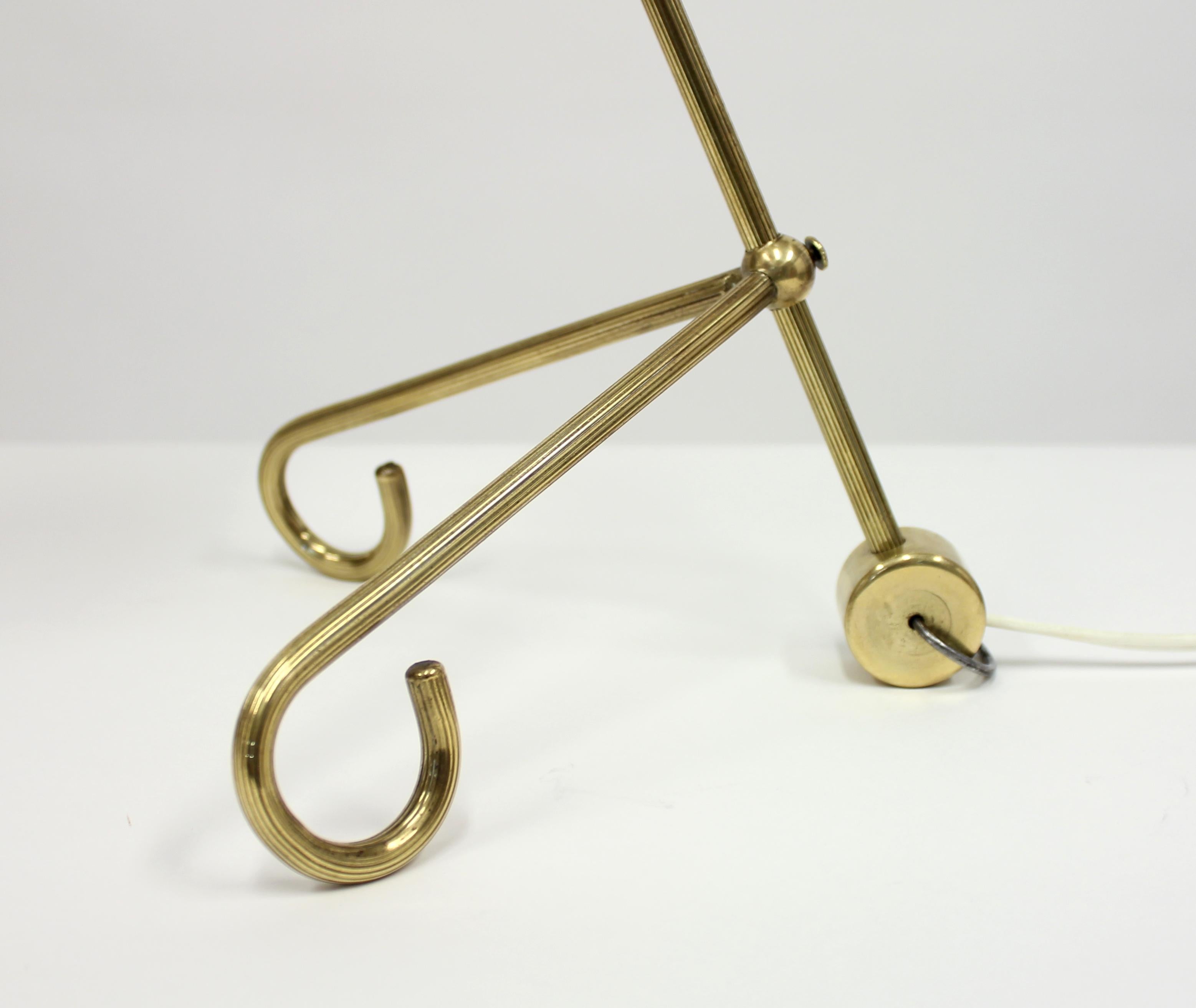 Scandinavian Modern Midcentury Brass Table Lamp, Attribute to Svend Aage Holm-Sørensen, 1950s