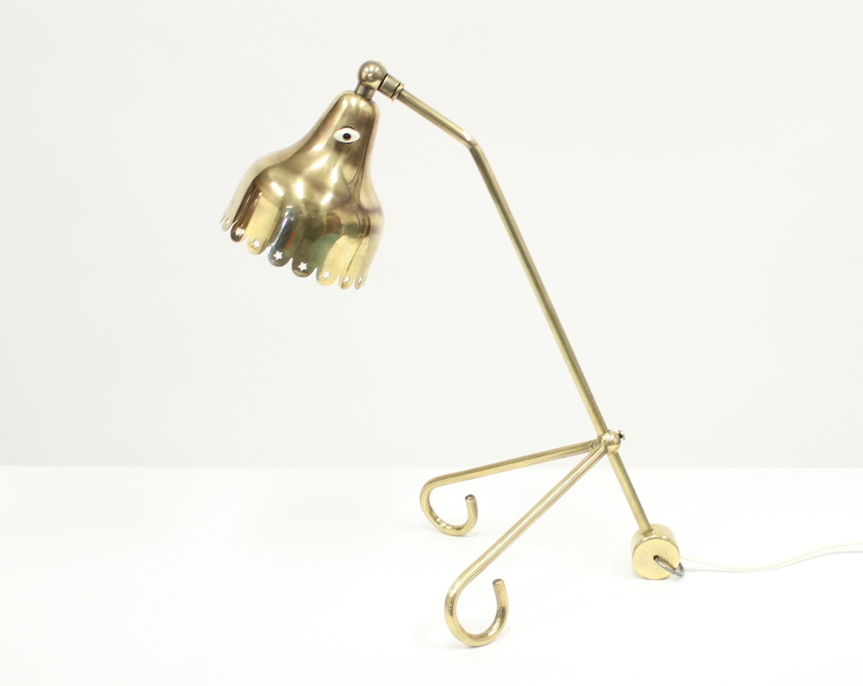 Midcentury Brass Table Lamp, Attribute to Svend Aage Holm-Sørensen, 1950s 3
