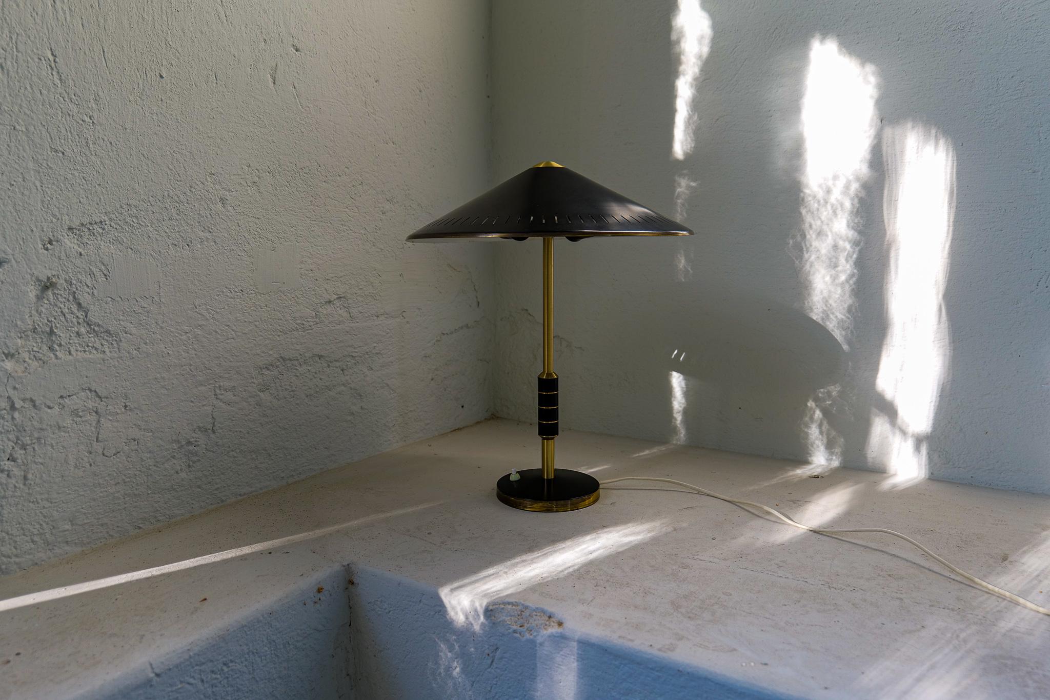 Midcentury Modern Table Lamp by Bent Karlby Produced by Lyfa in Denmark, 1956 For Sale 10