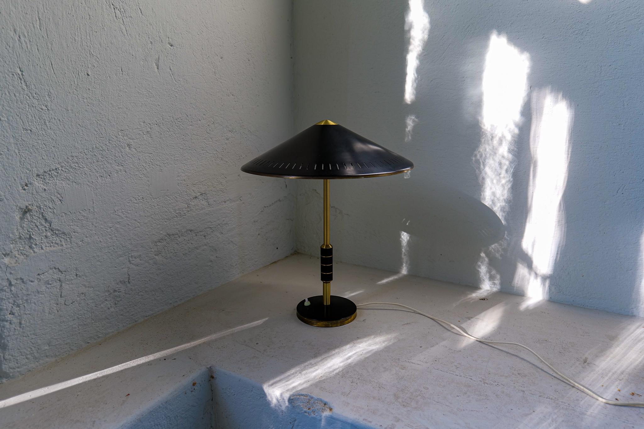 Midcentury Modern Table Lamp by Bent Karlby Produced by Lyfa in Denmark, 1956 For Sale 11