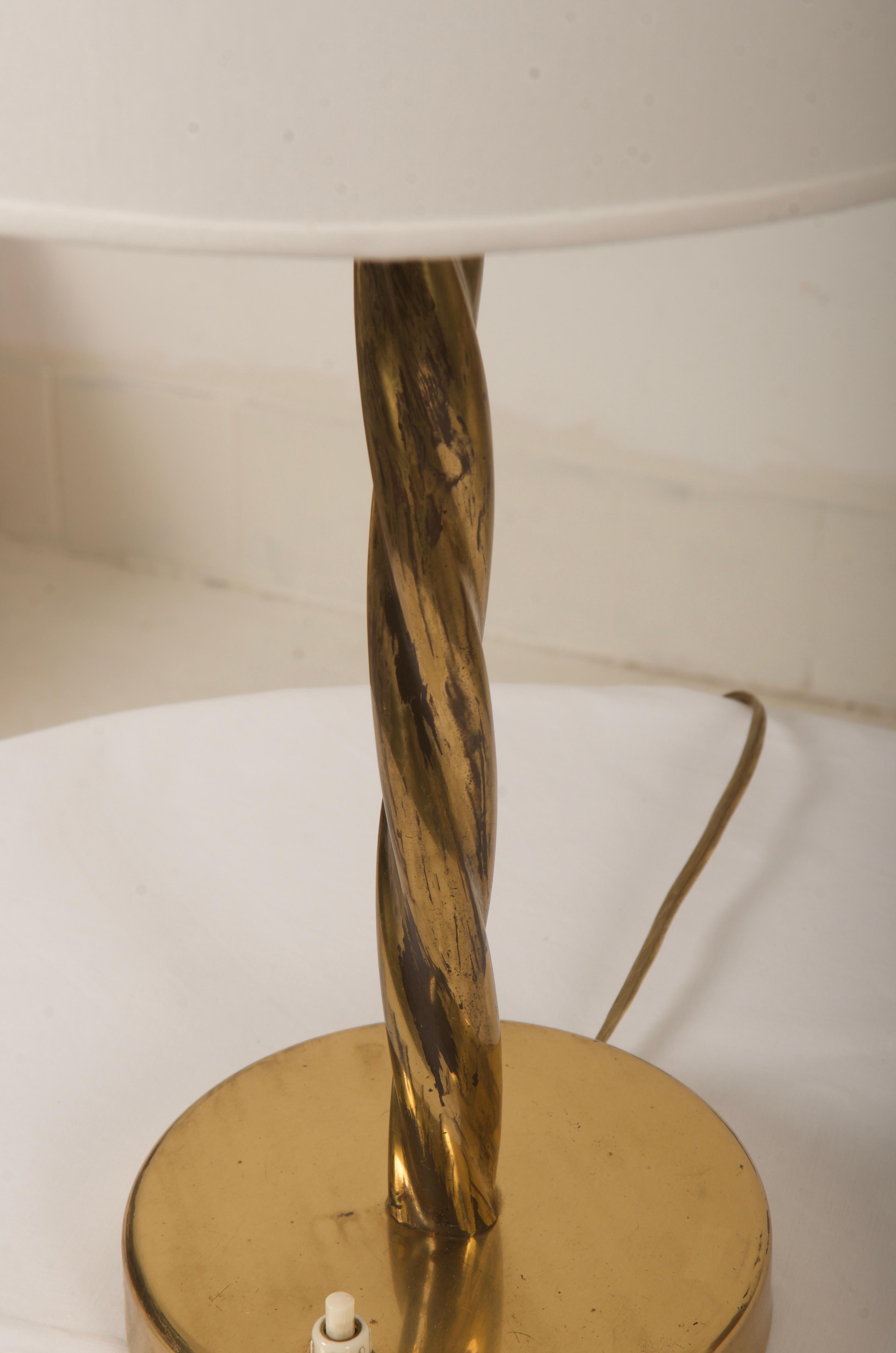 Midcentury Brass Table Lamp  For Sale 5
