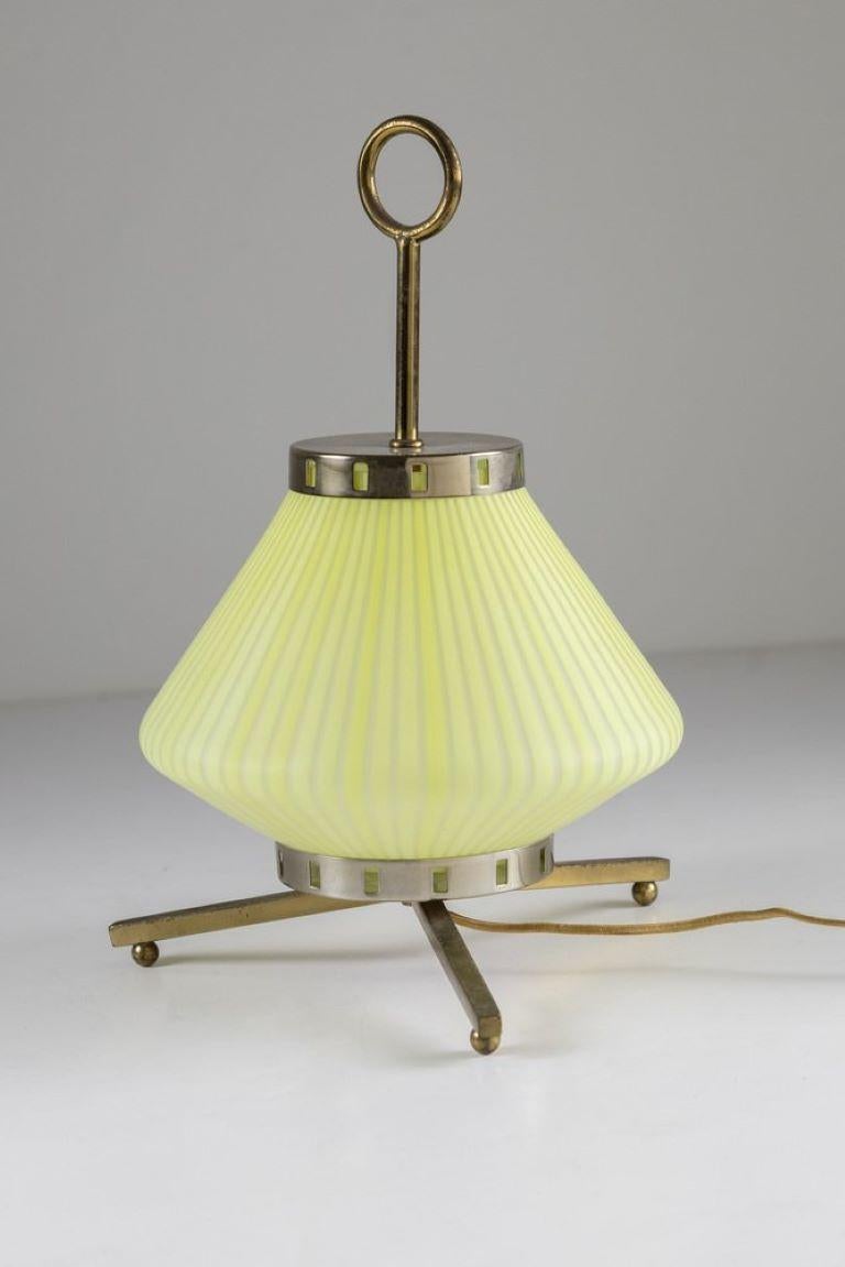 Midcentury brass table lamp  In Good Condition For Sale In Torino, IT