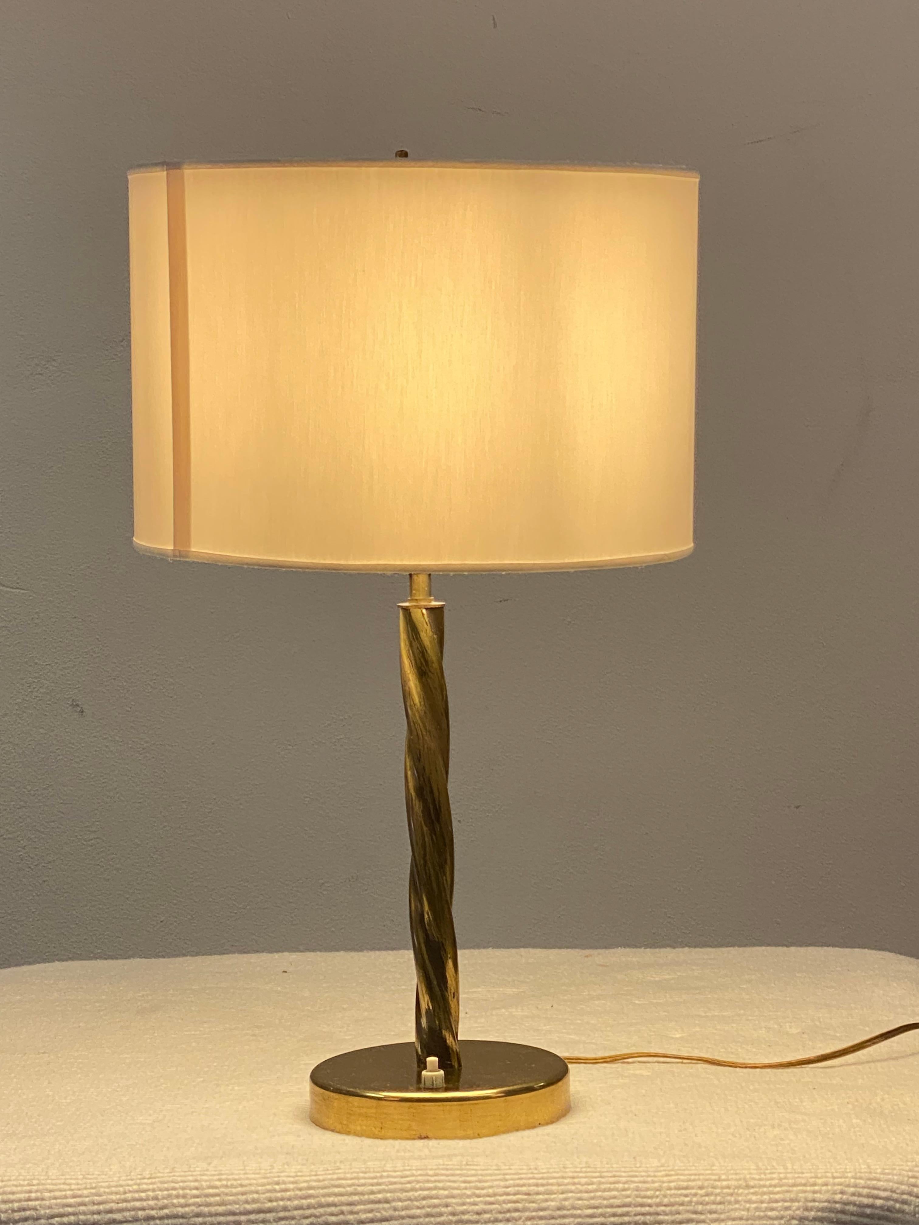 Mid-20th Century Midcentury Brass Table Lamp  For Sale