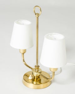 Midcentury Brass Table lamp, Uppsala Armatur Sweden, 1940s