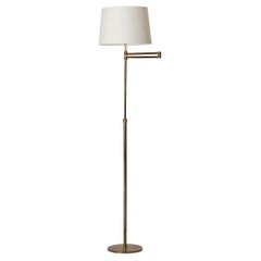 Midcentury Brass Telescopic Reading Floor Lamp