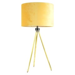 Midcentury Brass Telescopic Tripod Table Lamp