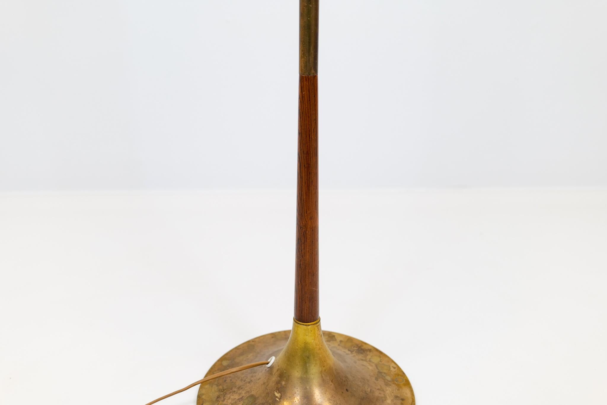   Midcentury Brass Trumpet Shaped  Floor Lamp, Sweden, 1960s 4