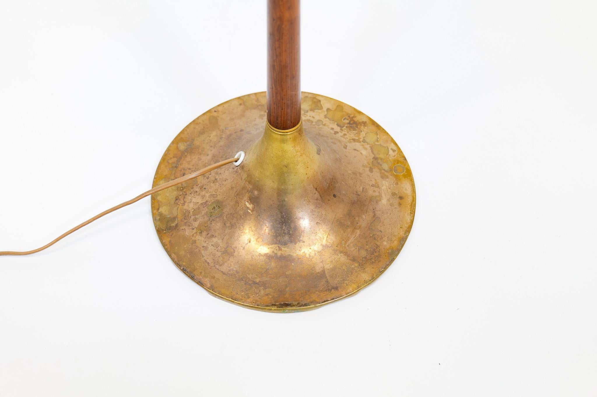   Midcentury Brass Trumpet Shaped  Floor Lamp, Sweden, 1960s 2