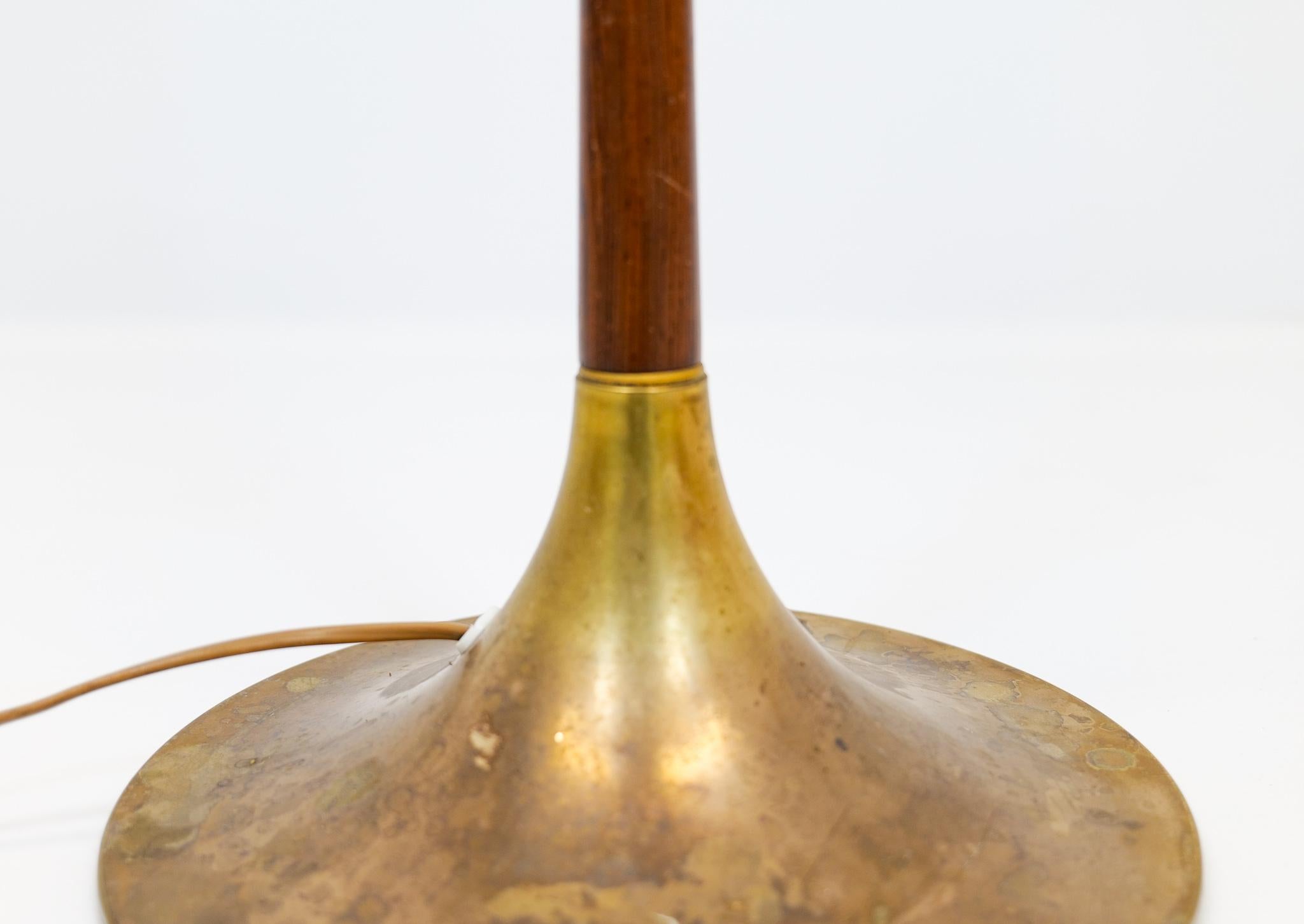   Midcentury Brass Trumpet Shaped  Floor Lamp, Sweden, 1960s 3