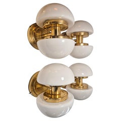 Midcentury brass Wall / Ceiling Lamp model "BAU" by Klaus Michalik, Midcentury.