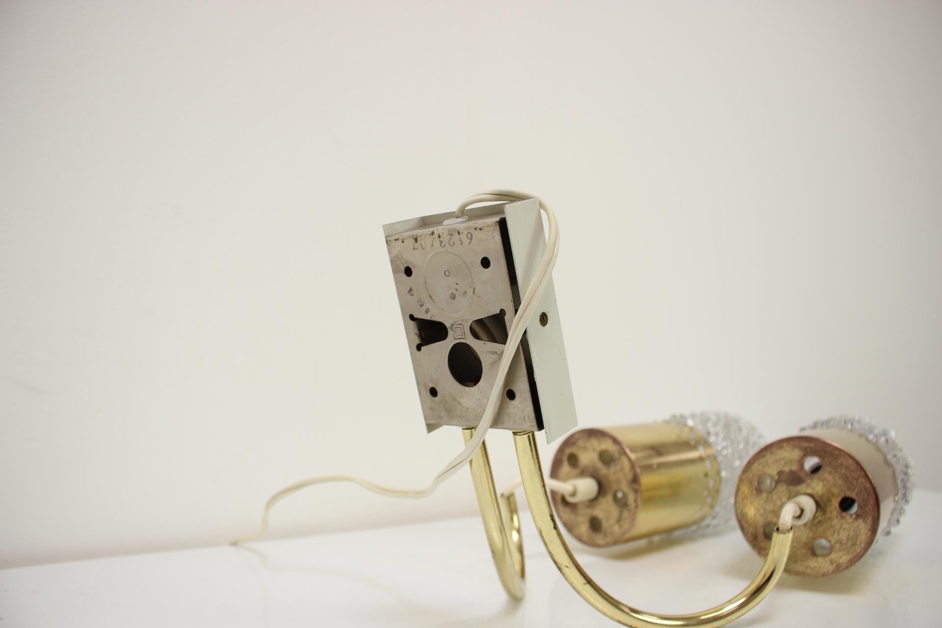 Late 20th Century Midcentury Brass Wall Lamp, Germany, 1970s For Sale