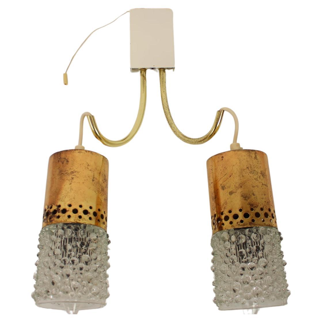 Midcentury Brass Wall Lamp, Germany, 1970s