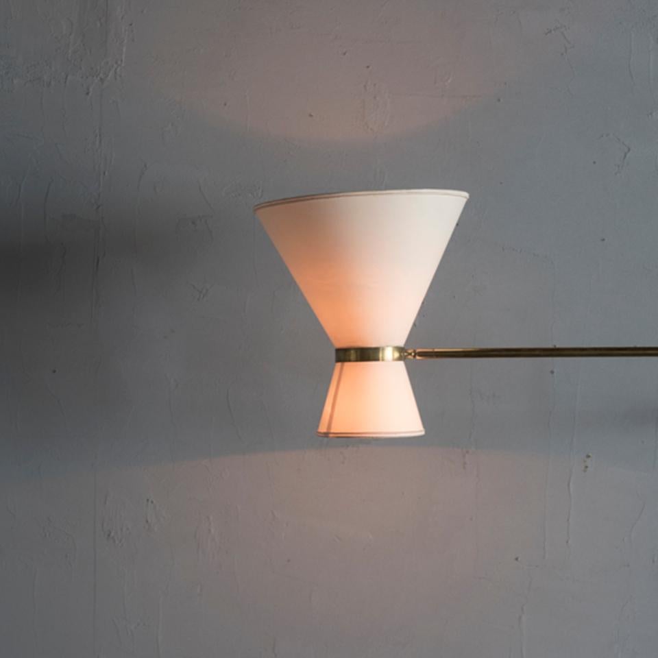 Mid-20th Century Midcentury Articulated Brass Wall Lamp