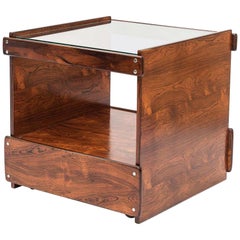 Vintage Midcentury Brazilian Bar Cart with Brazilian Wood Structure, 1960s