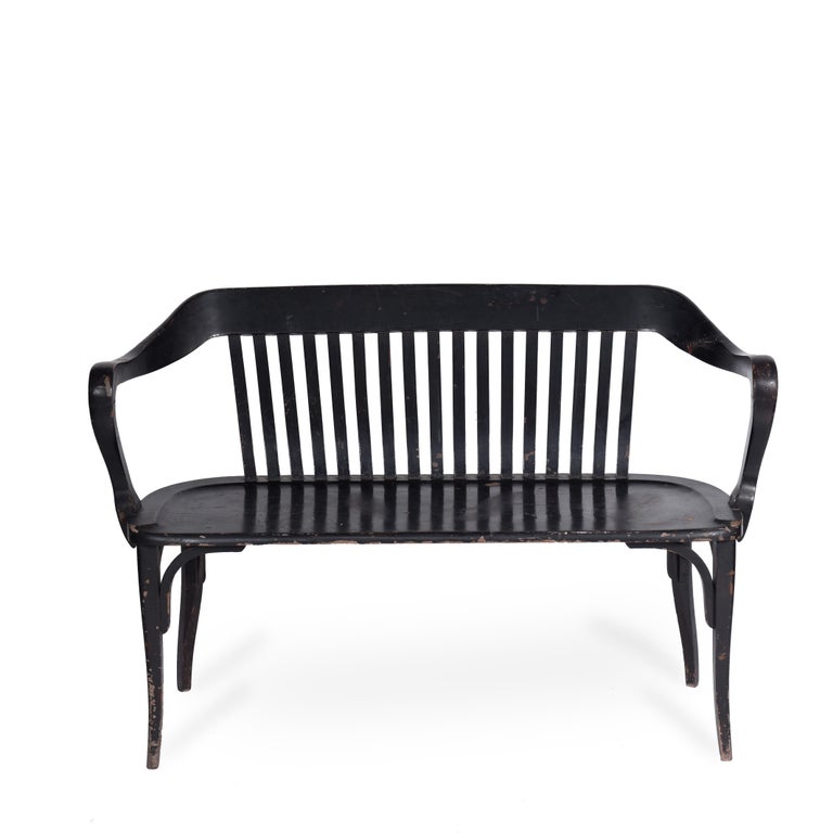 Midcentury Brazilian Bench in Lacquered Wood, 1950s For Sale at 1stDibs