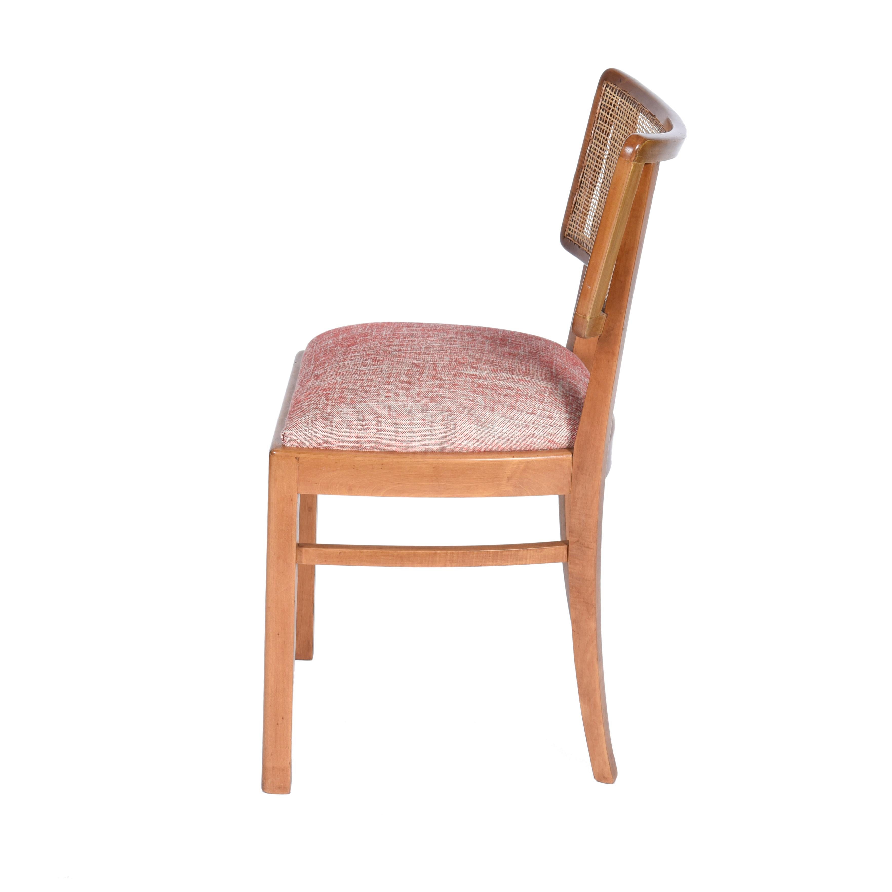 Mid-Century Modern Midcentury Brazilian Chair in Ivory Wood and Straw, 1960s For Sale