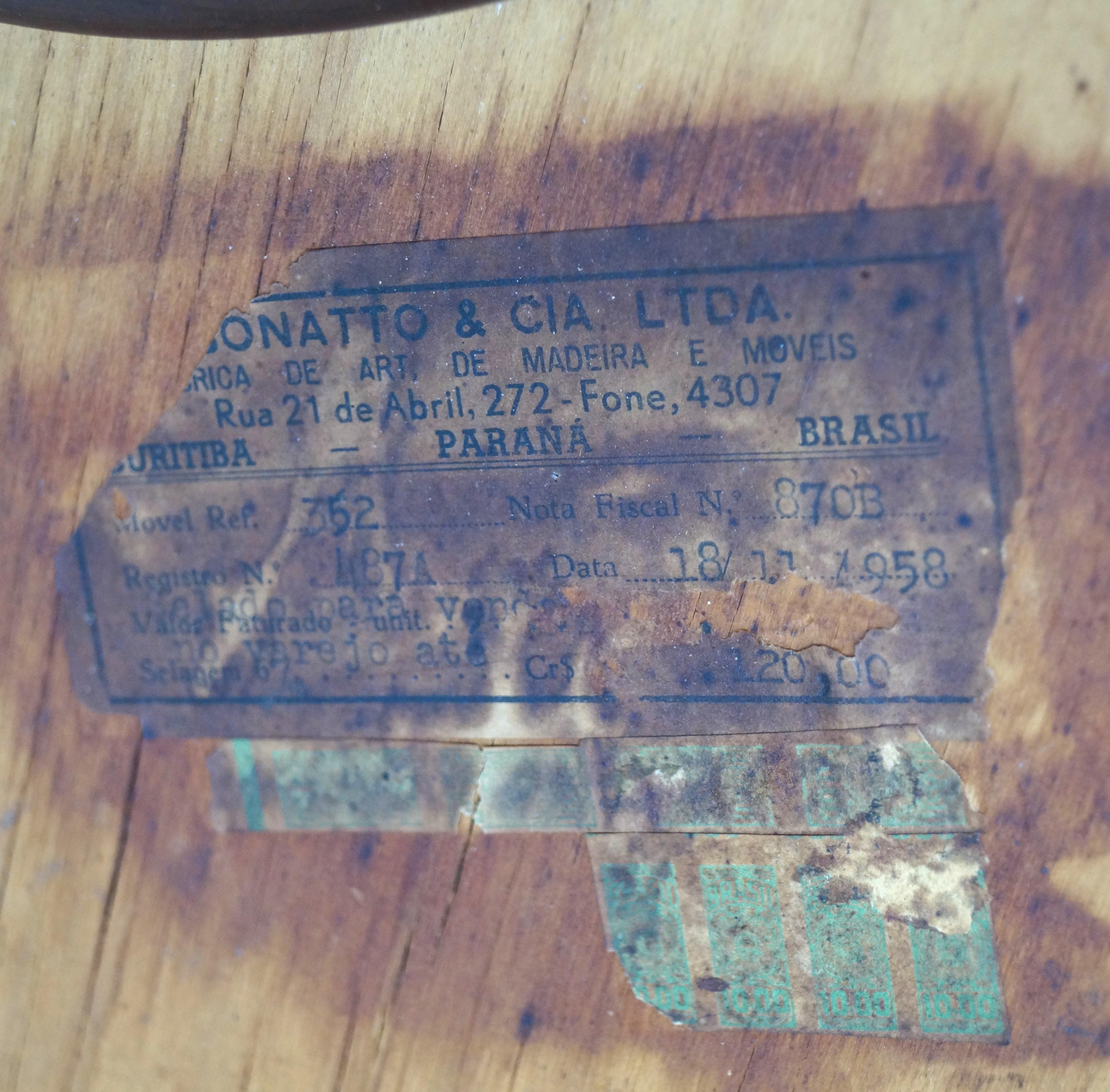 Midcentury Brazilian chess table or occasional table, 1958 13