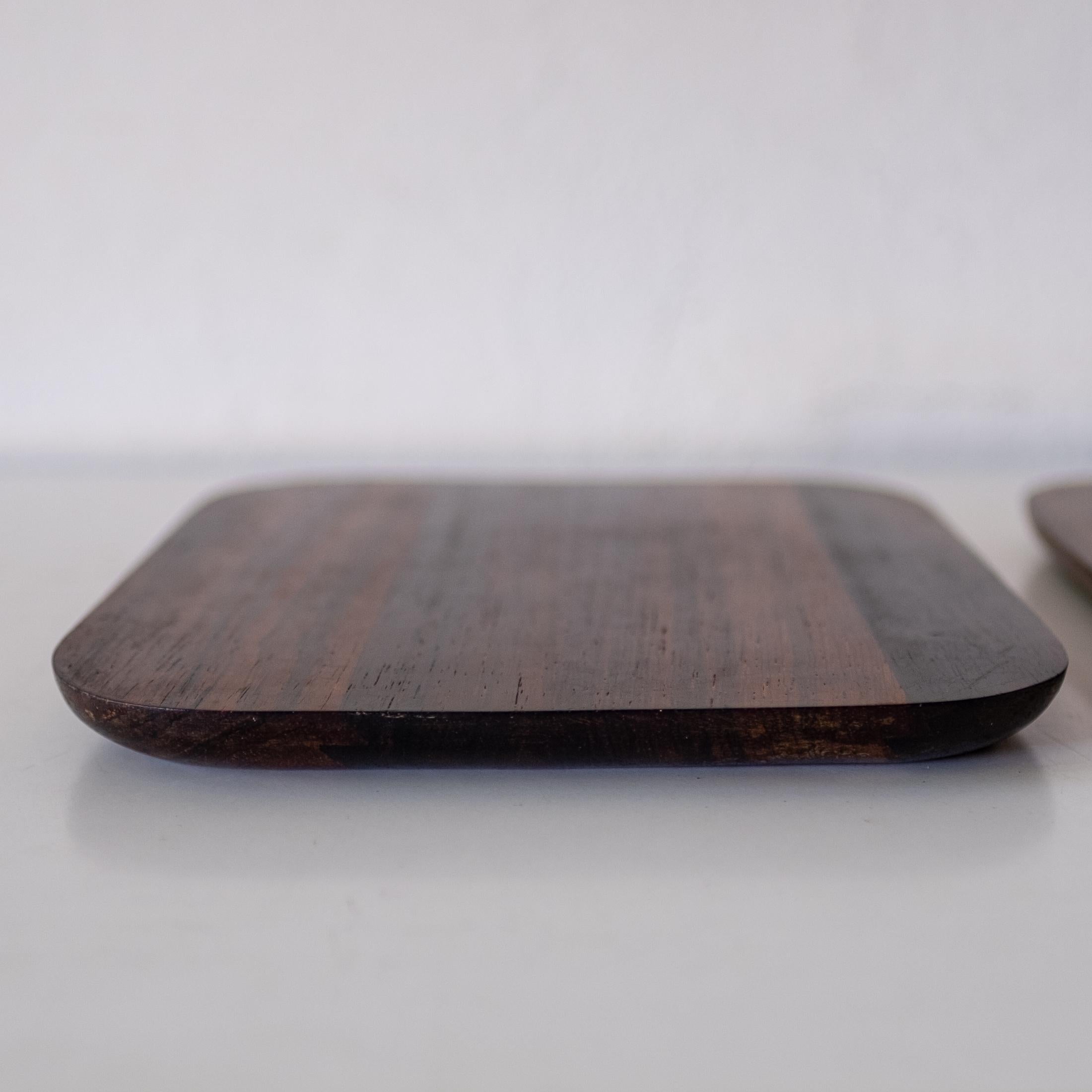 Mid-Century Modern Midcentury Brazilian Modern Jean Gillon Wood Art Jacaranda Trays For Sale