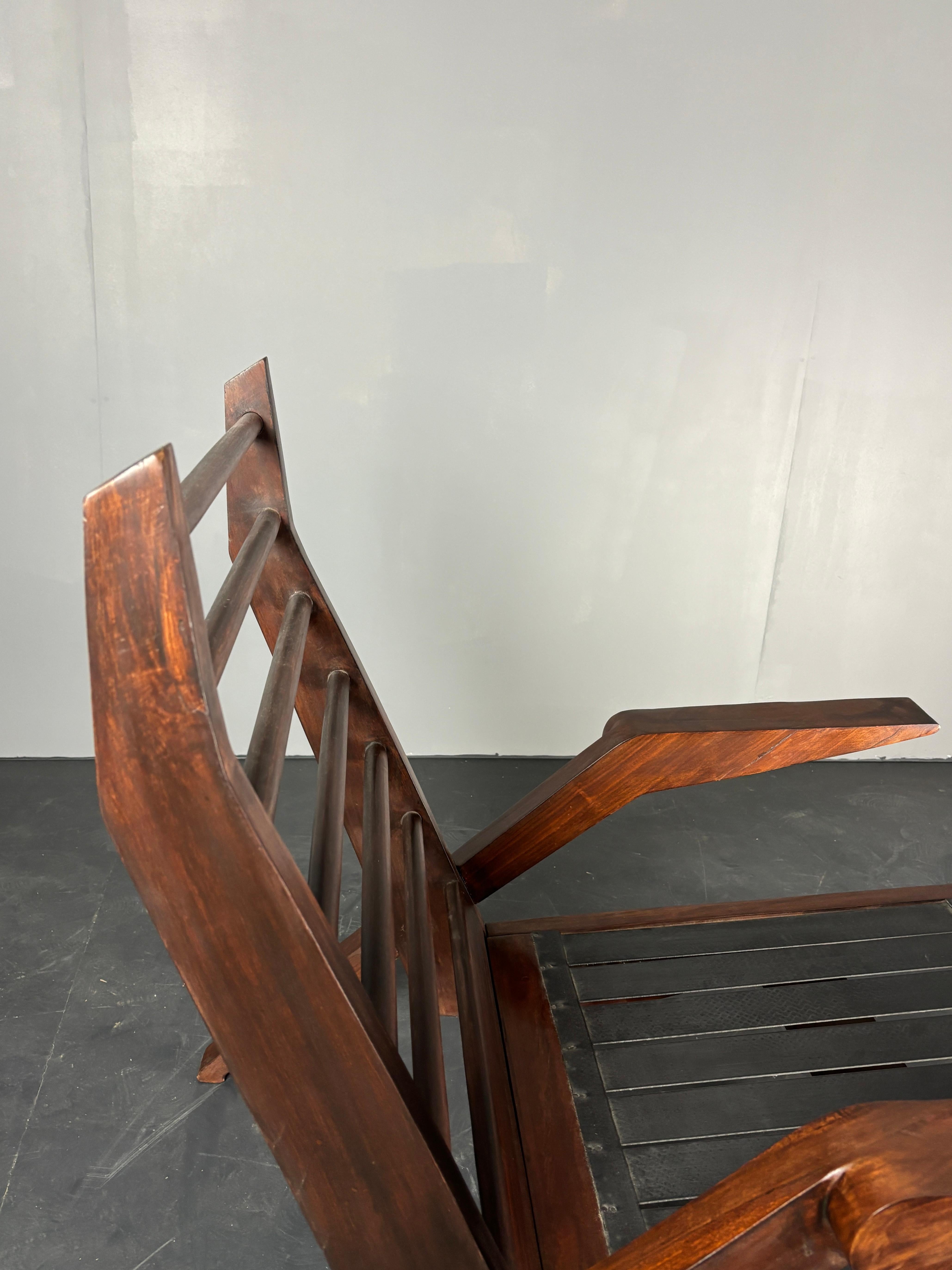 Midcentury Brazilian modernist lounge or easy chair by Acacia Gil Borsoi, 1950s For Sale 8