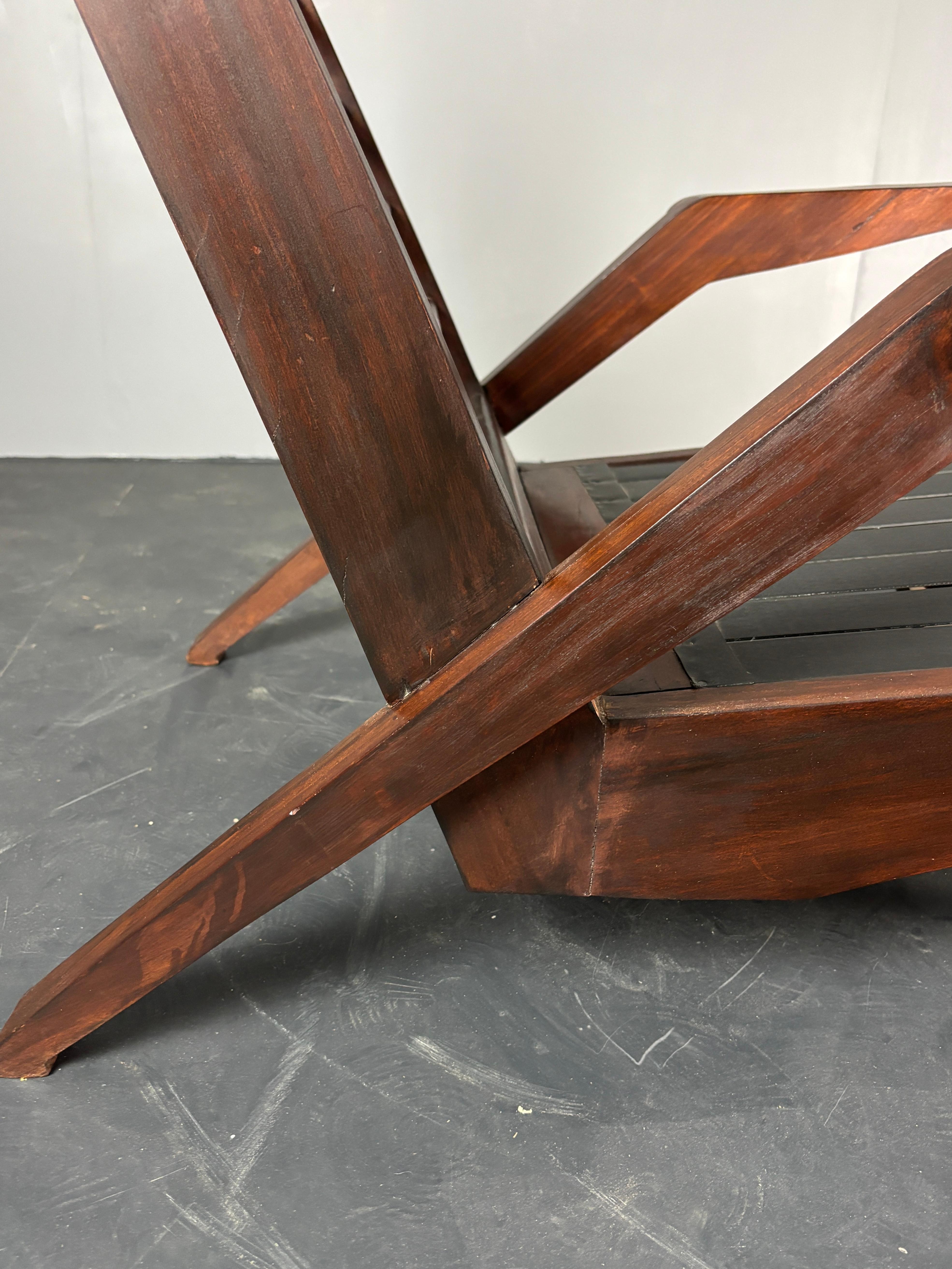 Midcentury Brazilian modernist lounge or easy chair by Acacia Gil Borsoi, 1950s For Sale 9