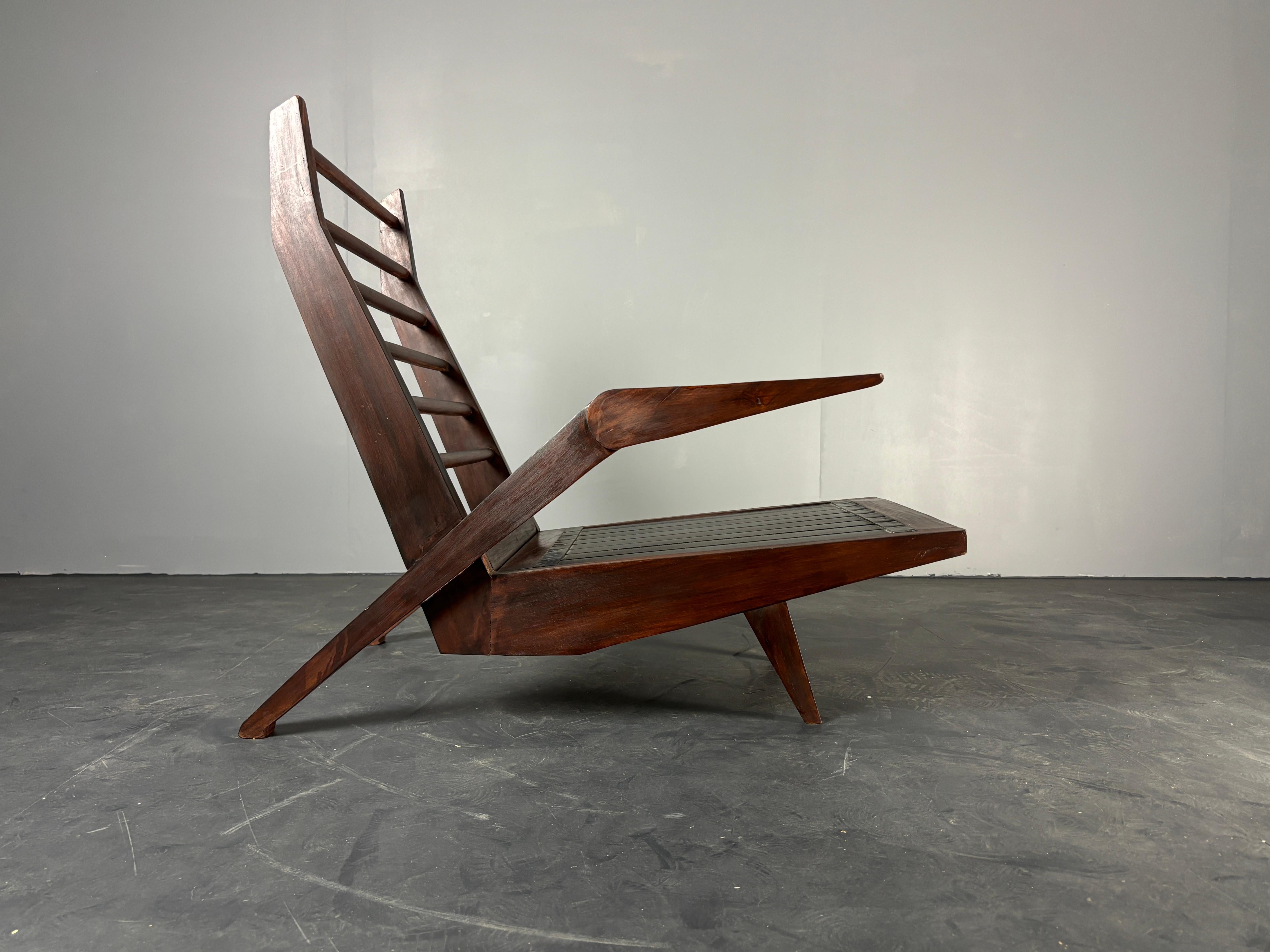 Midcentury Brazilian modernist lounge or easy chair by Acacia Gil Borsoi, 1950s In Good Condition For Sale In Zaandam, NL