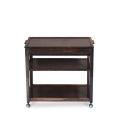 Midcentury Brazilian Tea Cart with Rosewood Structure and Two Trays, 1960s