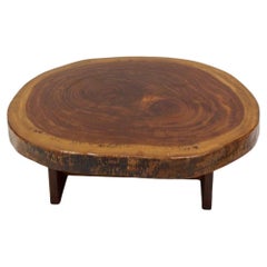 Midcentury Brazilian Tree Trunk Slab Coffee Table