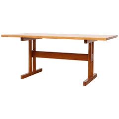 Midcentury Børge Mogensen Style Blonde Wood Dining Table
