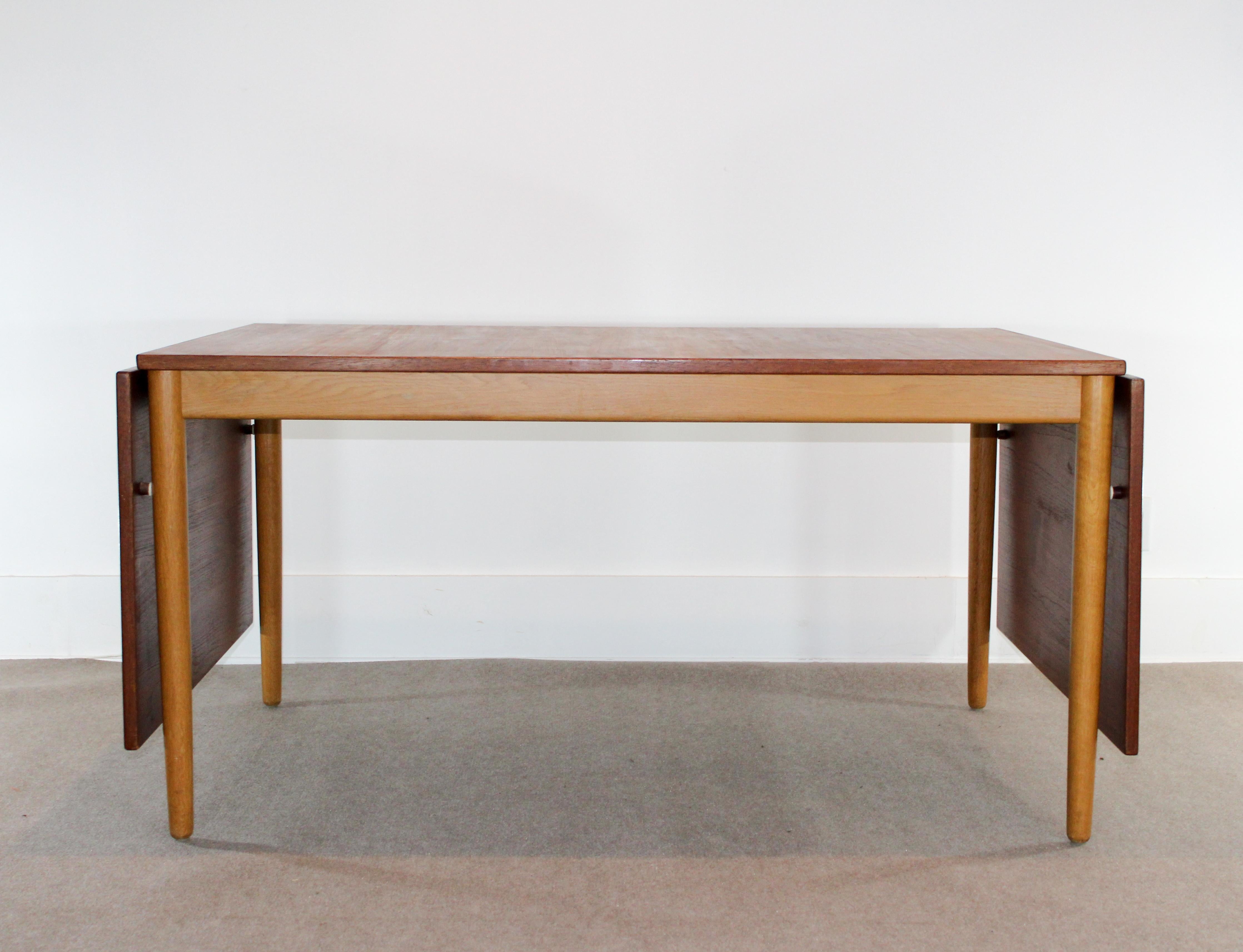 Midcentury Børge Mogensen Teak & Oak Dining Table, 1950s 6