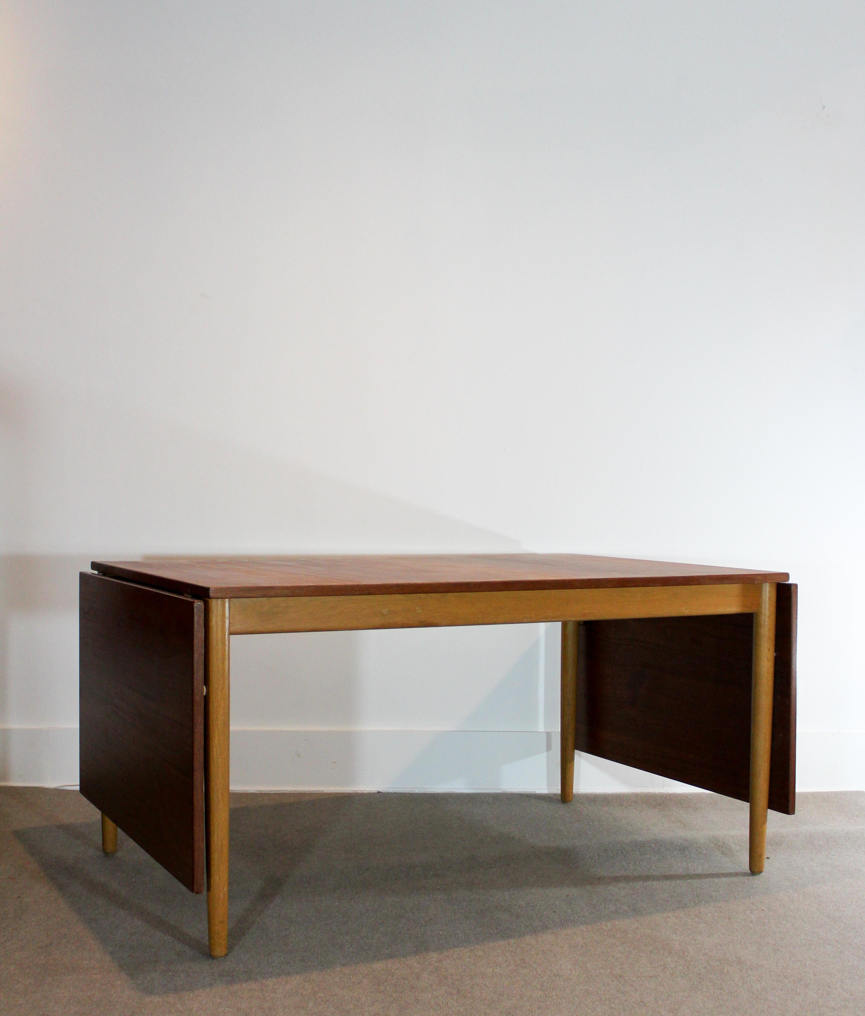 Swedish Midcentury Børge Mogensen Teak & Oak Dining Table, 1950s