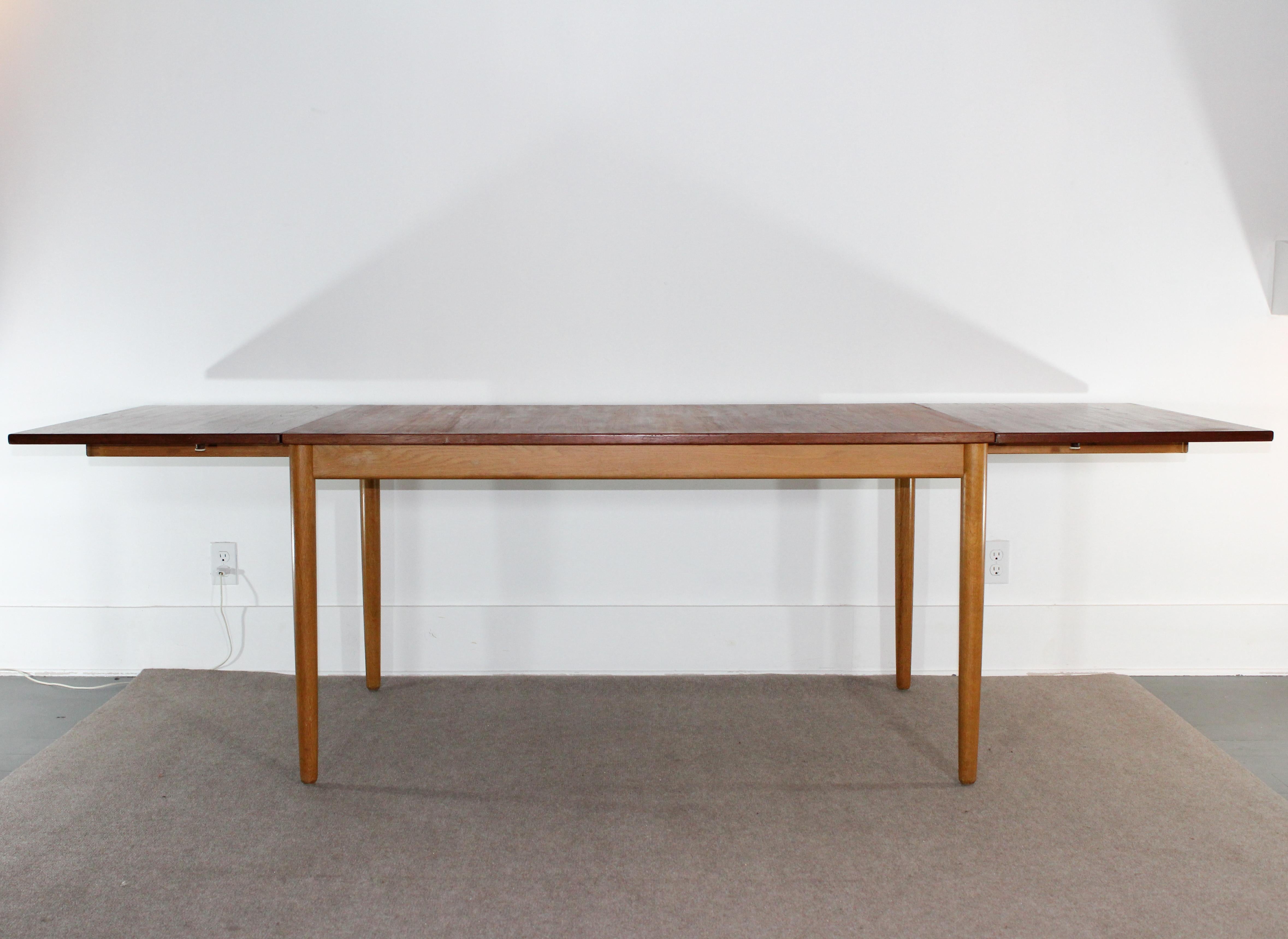 Brass Midcentury Børge Mogensen Teak & Oak Dining Table, 1950s