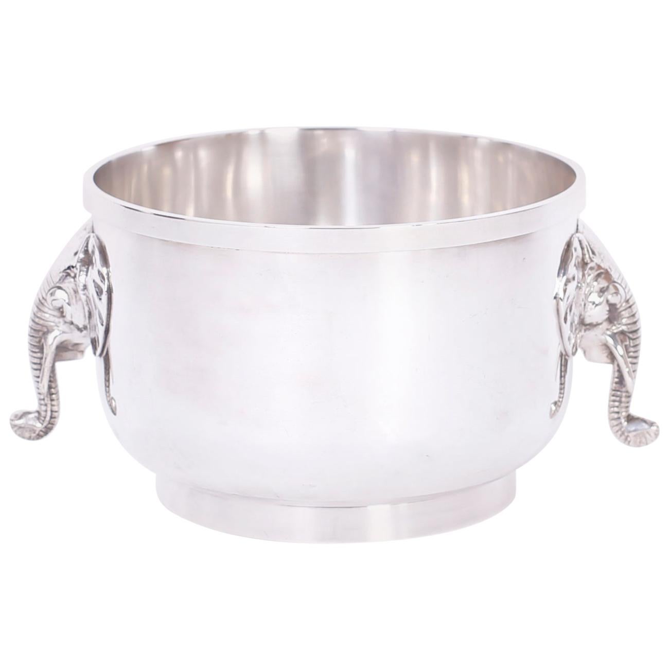 Mid Century British Colonial SilverPlated Jardiniere For Sale