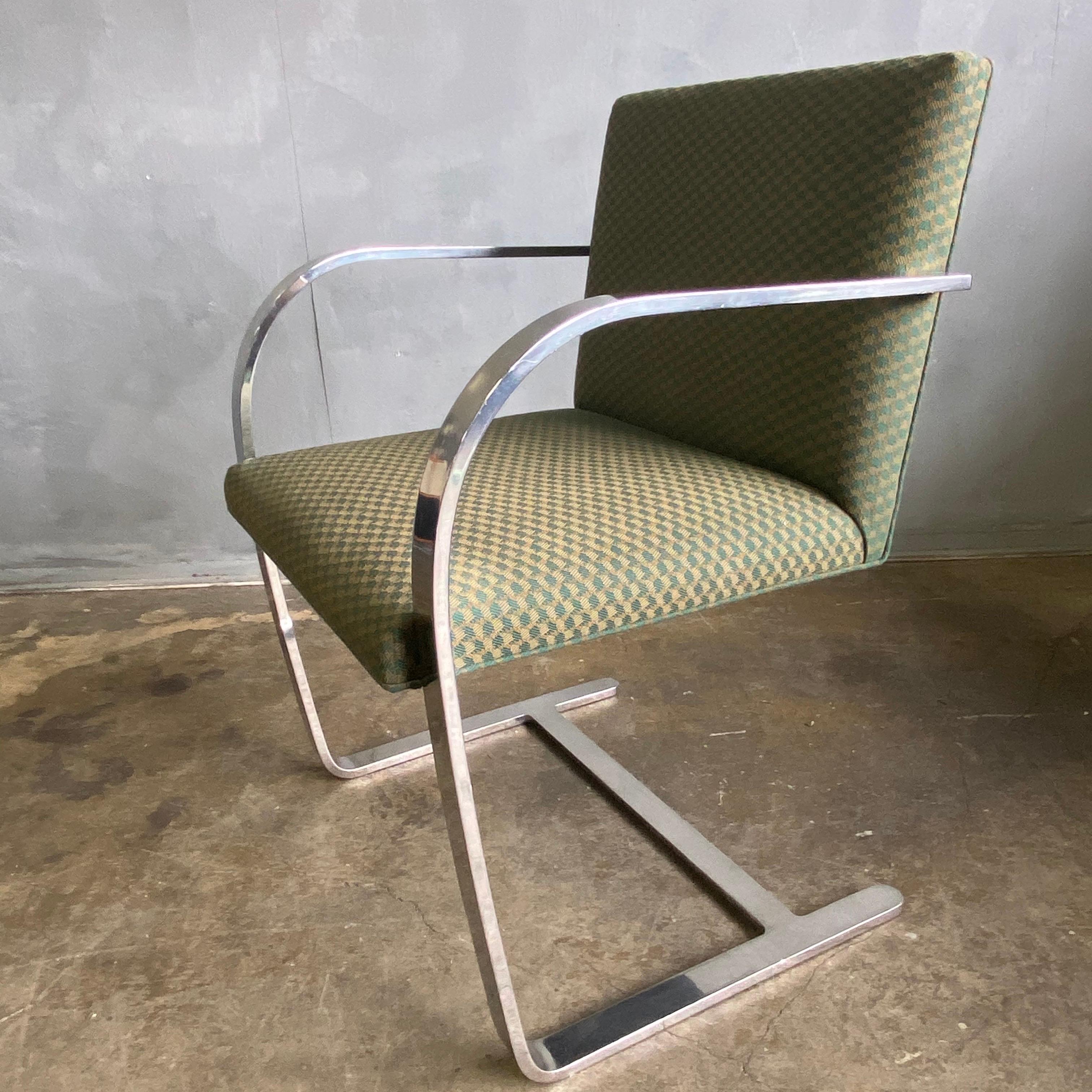 Midcentury Brno Armchairs for Knoll in Stainless Steel In Good Condition In BROOKLYN, NY