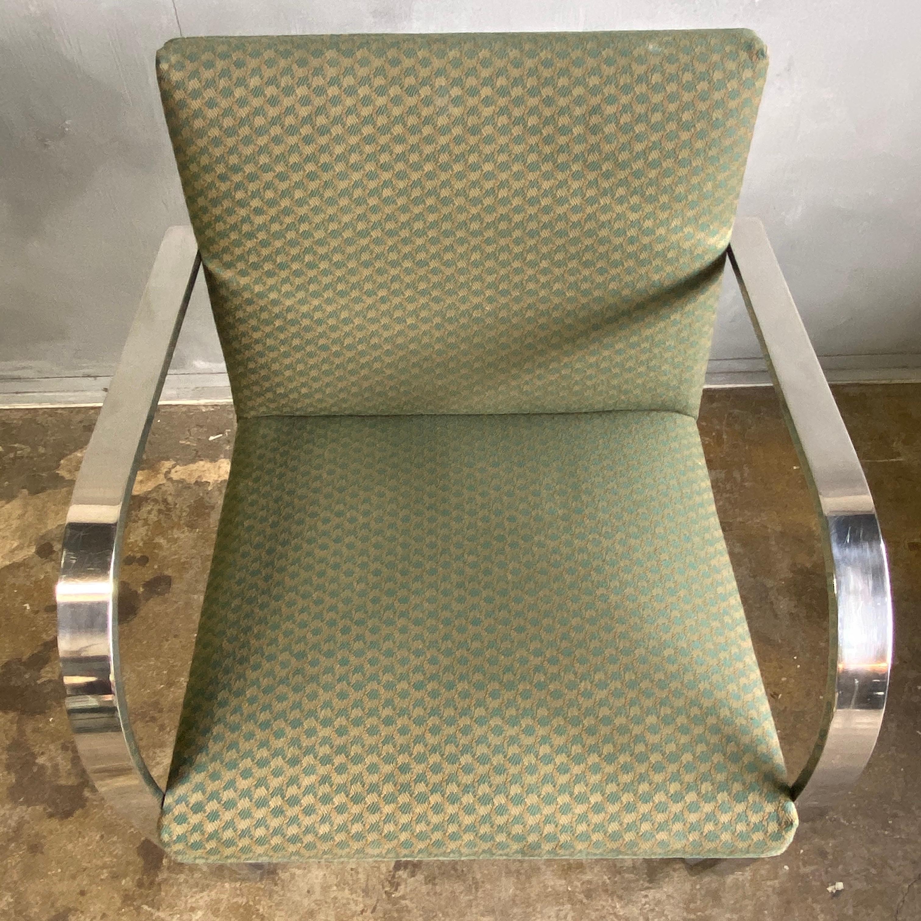 20th Century Midcentury Brno Armchairs for Knoll in Stainless Steel