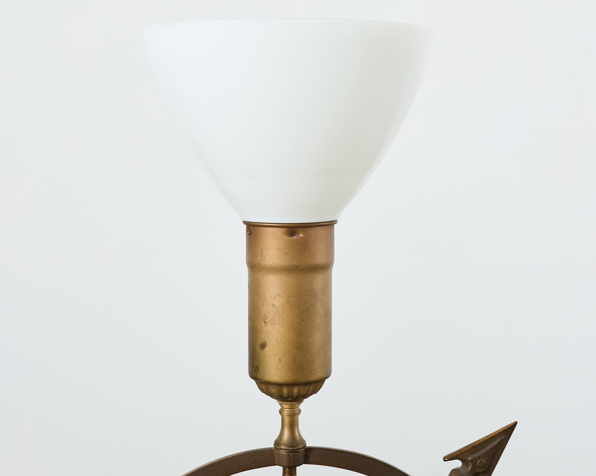 Astrologische Mid-Century-Armillary-Lampe aus Bronze von Frederick Cooper im Angebot 5