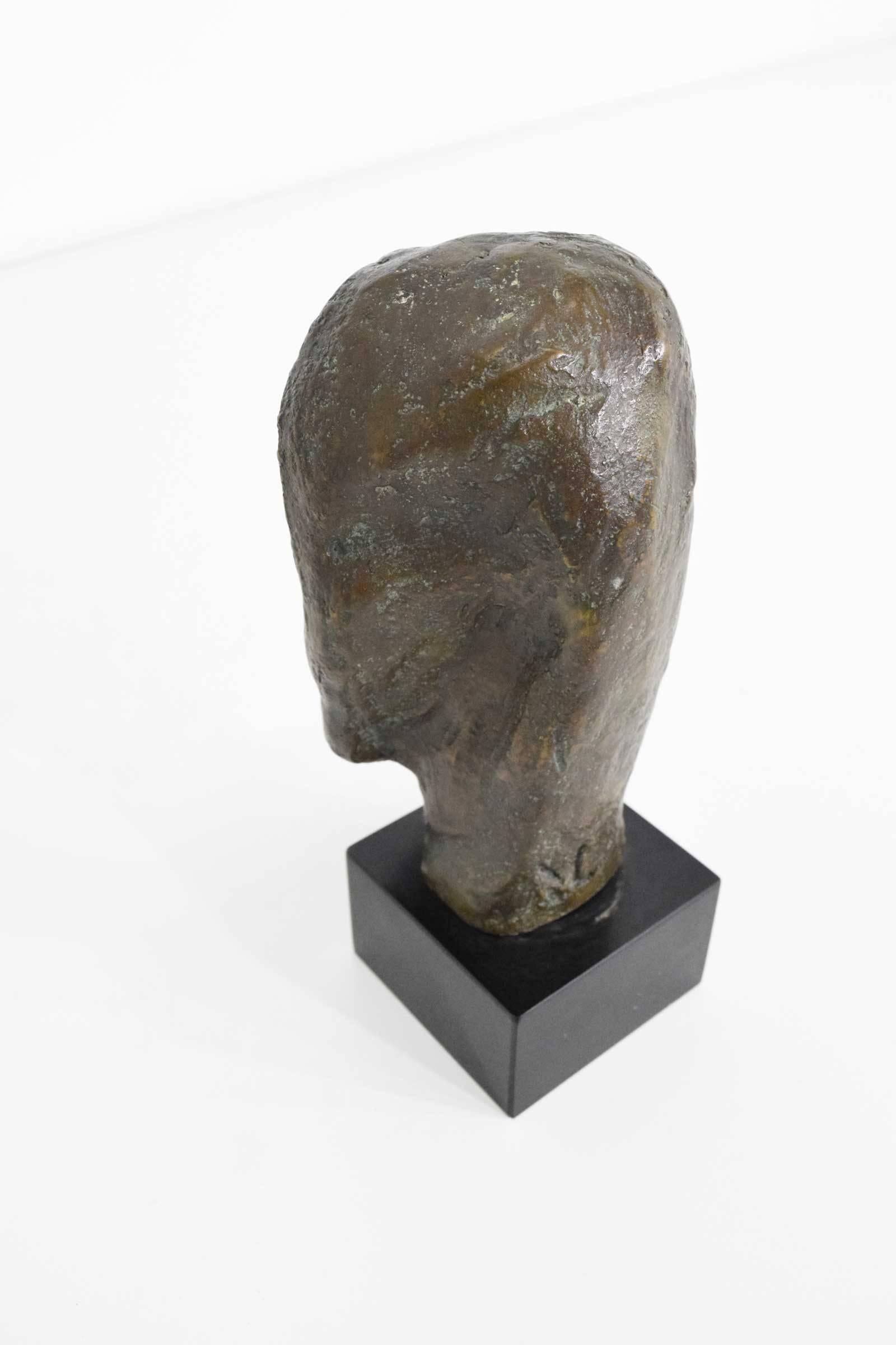 20th Century Midcentury Bronze Bust Sculpture