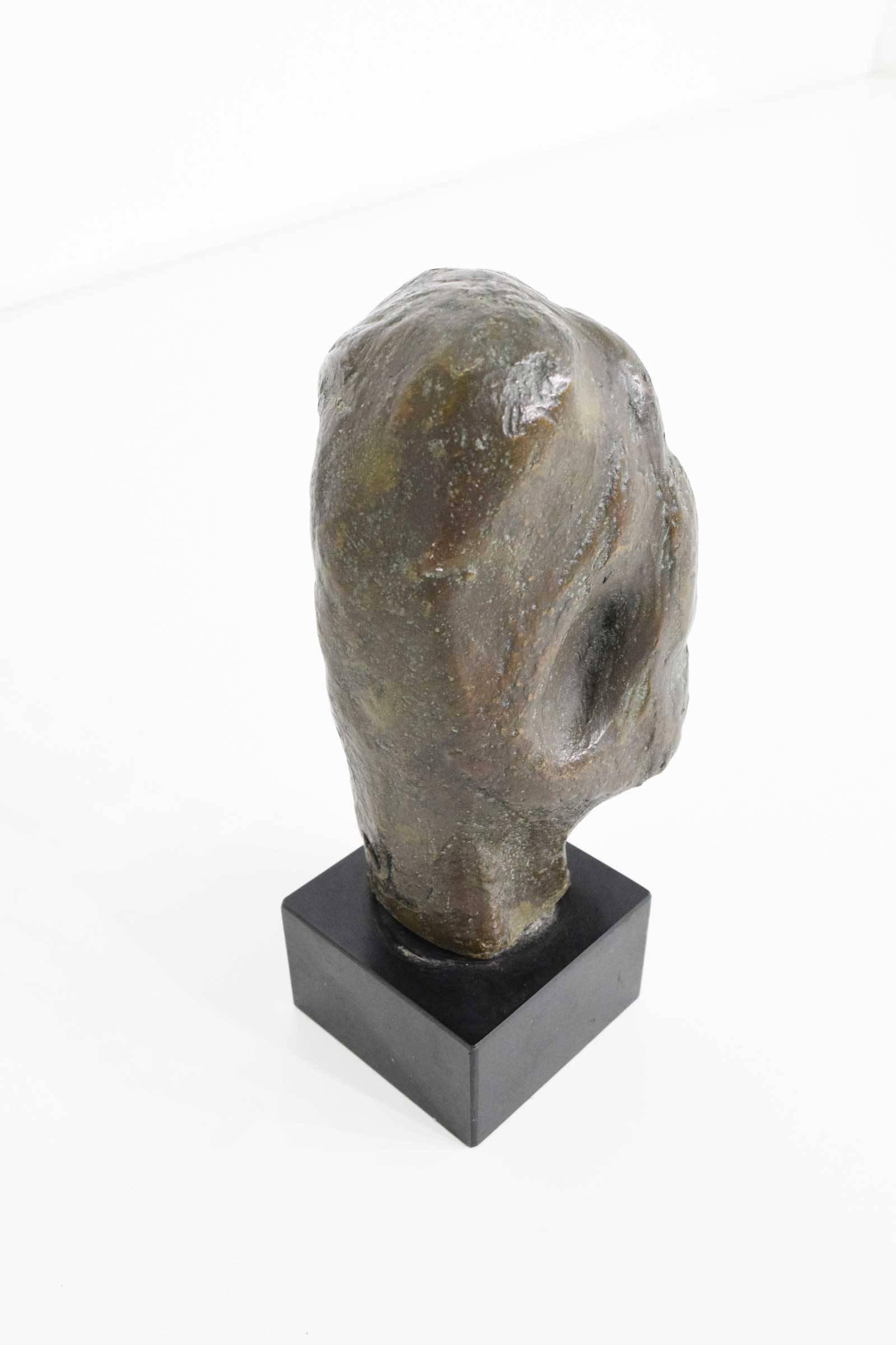 Midcentury Bronze Bust Sculpture 1
