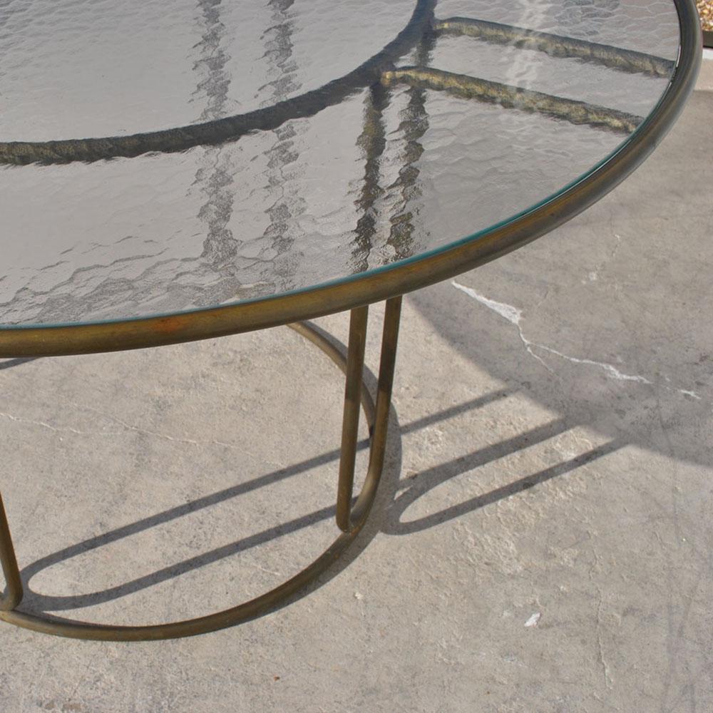 American Midcentury Bronze Outdoor Indoor Patio Table by Walter Lamb and Brown J
