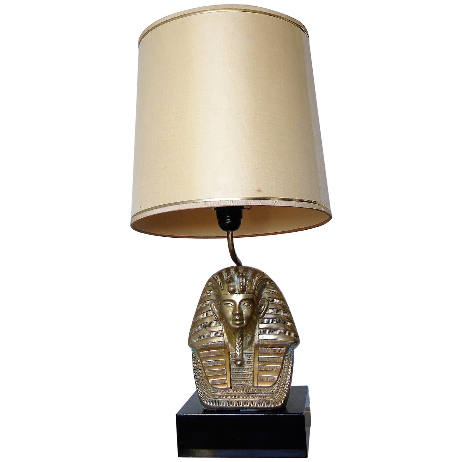 Midcentury Bronze Pharaoh Table Lamp, 1960s