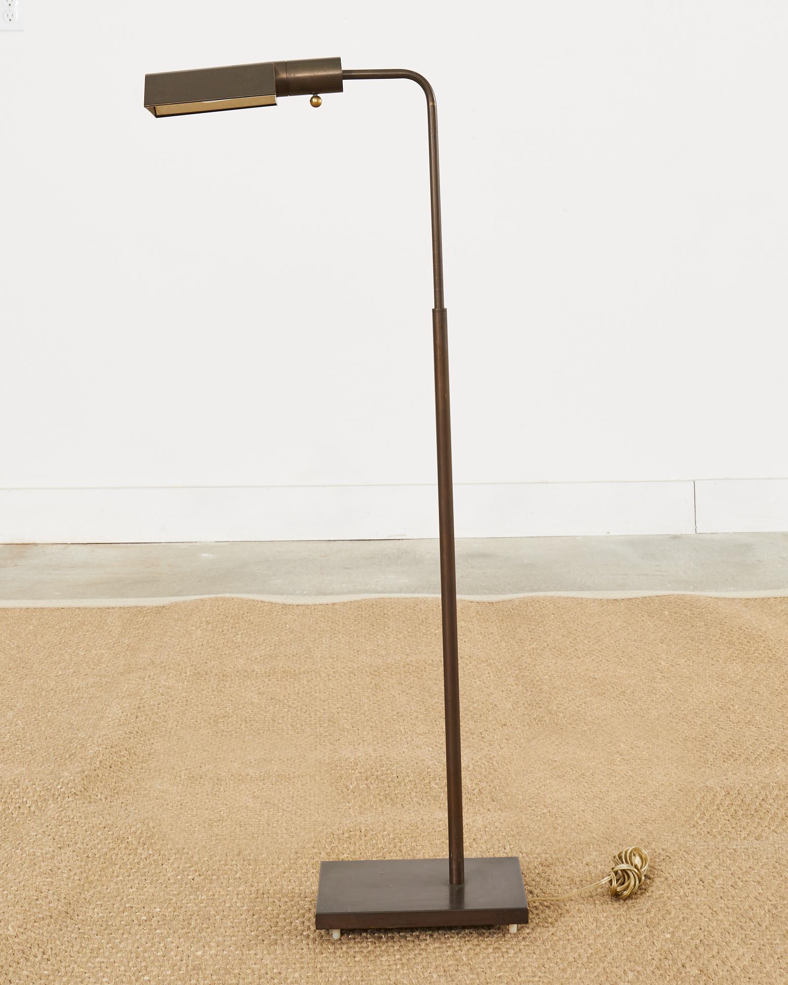 Midcentury Bronze Pharmacy Lamp Attributed to Casella  12